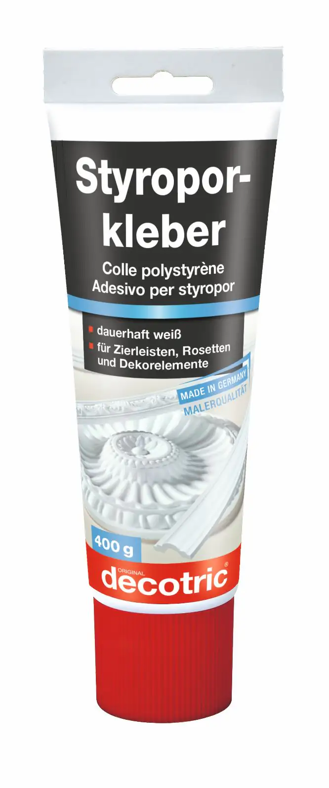 Decotric Styroporkleber Tube 400 g, weiß