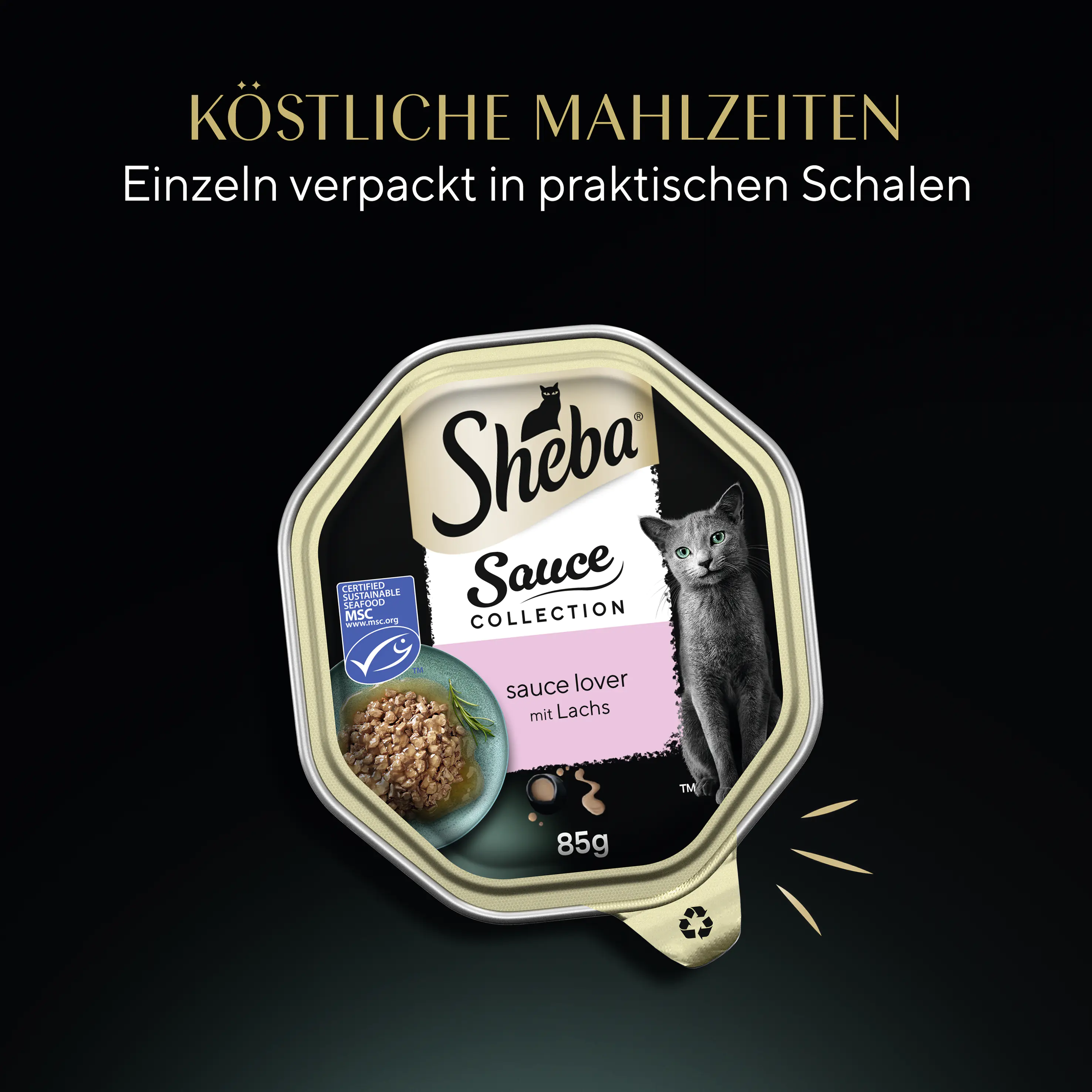 Sheba Sauce Collection Katzennassfutter Adult 85 g Sauce Lover mit Lachs