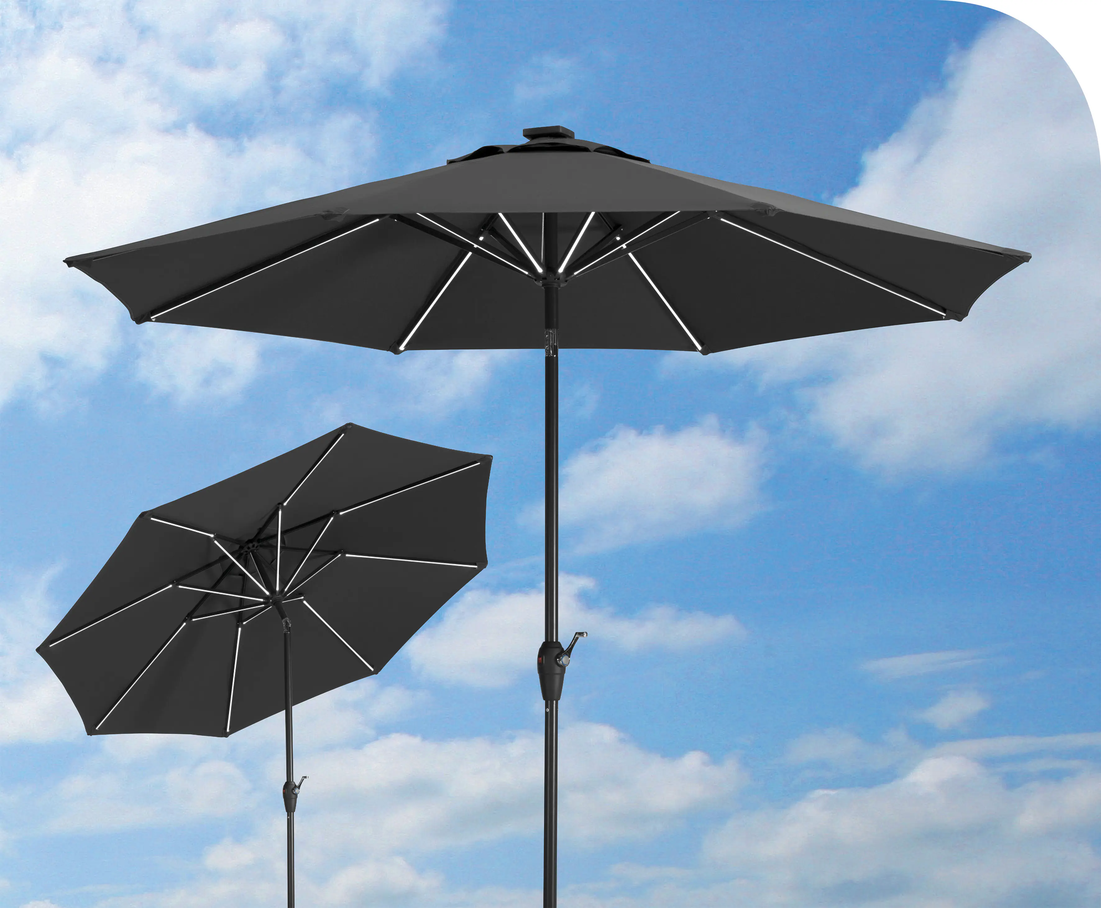 Schneider Sonnenschirm Blacklight anthrazit Ø 270 cm