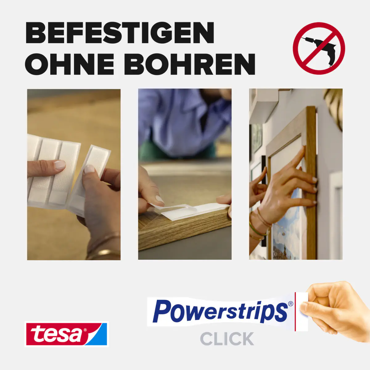 tesa Powerstrips Click Medium 4 Stück