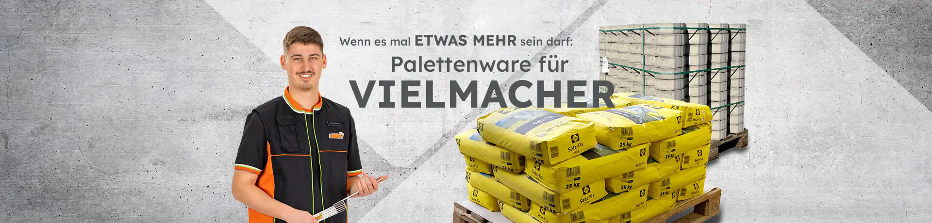 Wenn es mal etwas mehr sein darf: Palettenware für Vielmacher. 