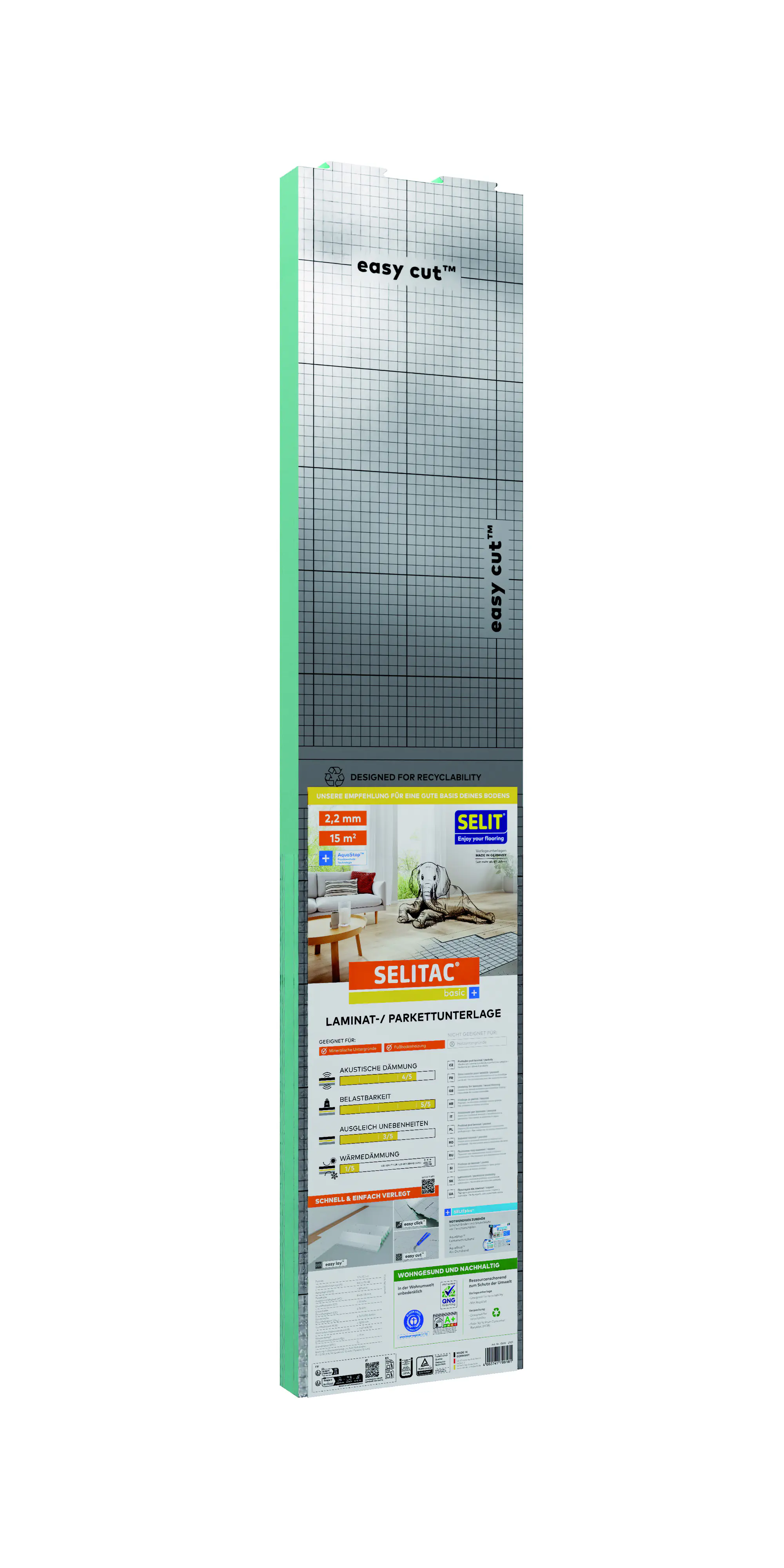 Selitac Trittschalldämmung Parkett- & Laminat 2,2 mm 15 m²