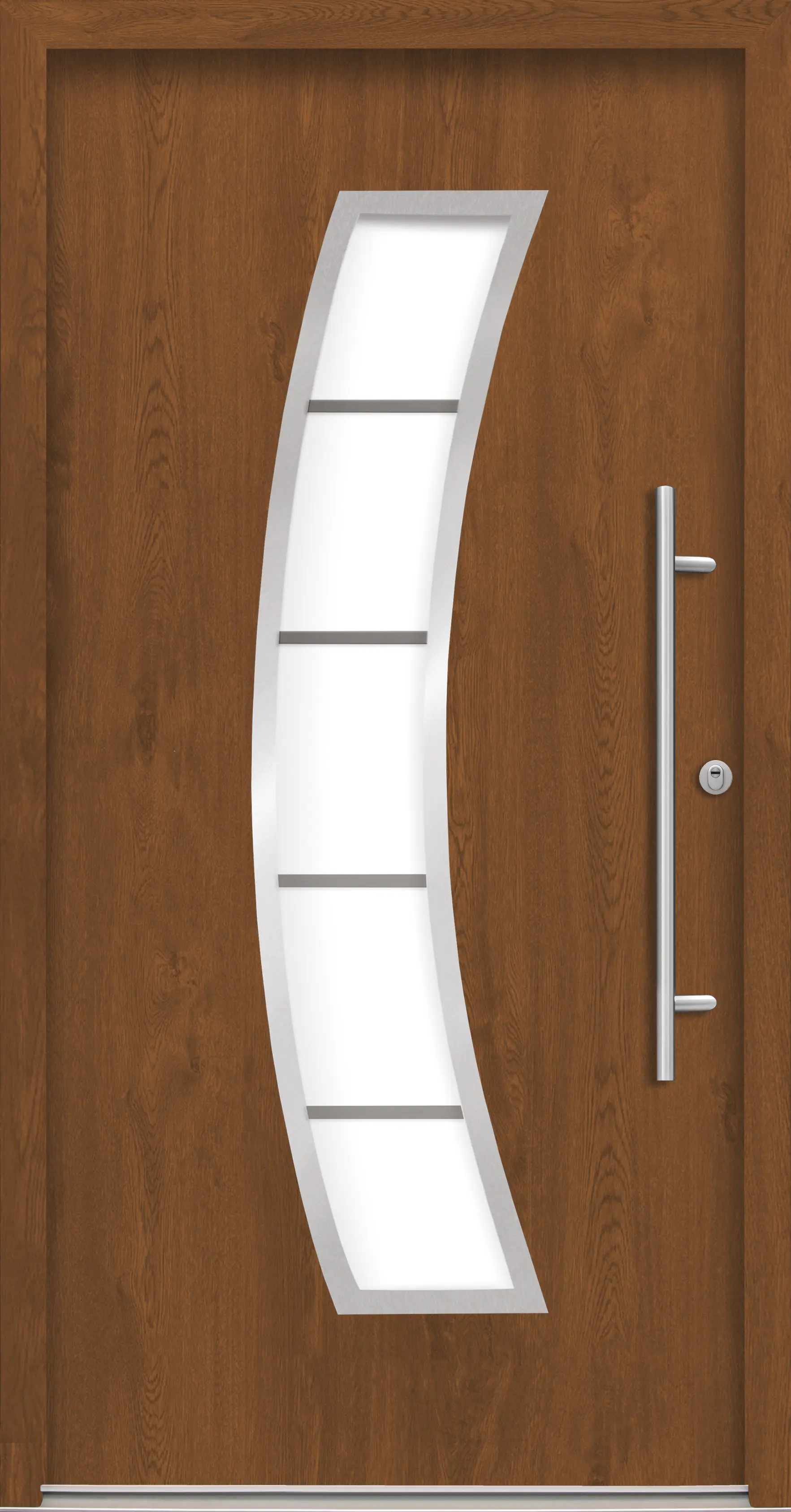 Splendoor Haustür Passivedoor Premium P14 RC2 Golden Oak DIN Rechts 100 x 210 cm