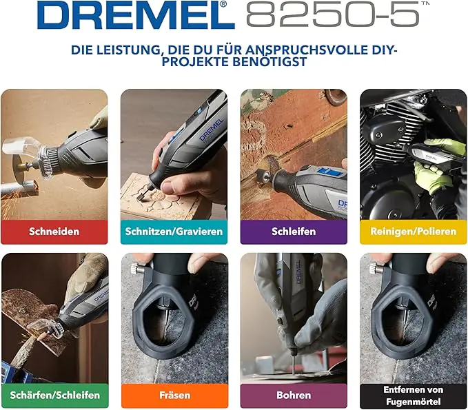 Dremel Akku-Multitool 8250-5 12V 2 Ah mit 5-teiligem Zubehör