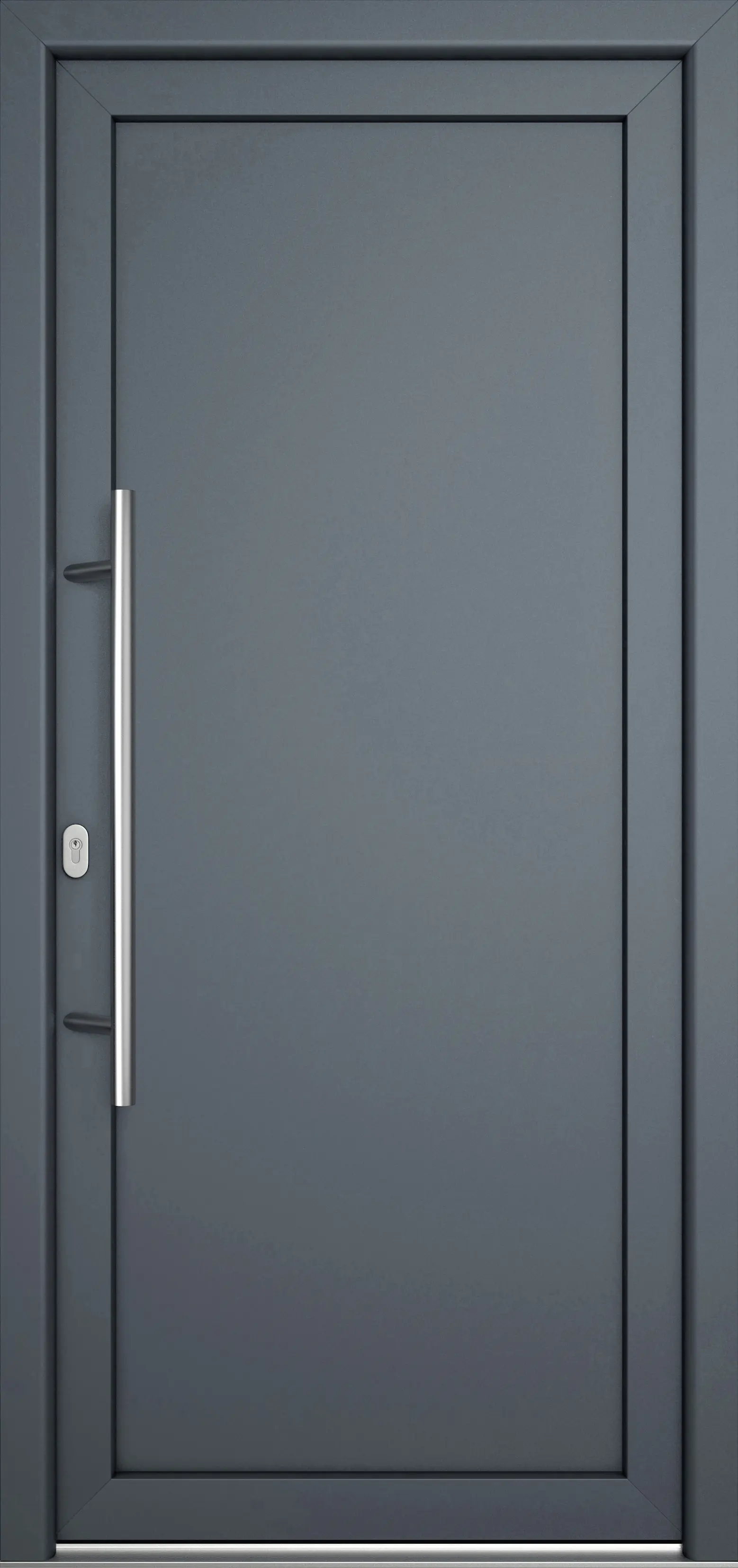Meeth Haustür Signum Pro PVC Modell 01 88 x 200 cm DIN Links weiß/titan