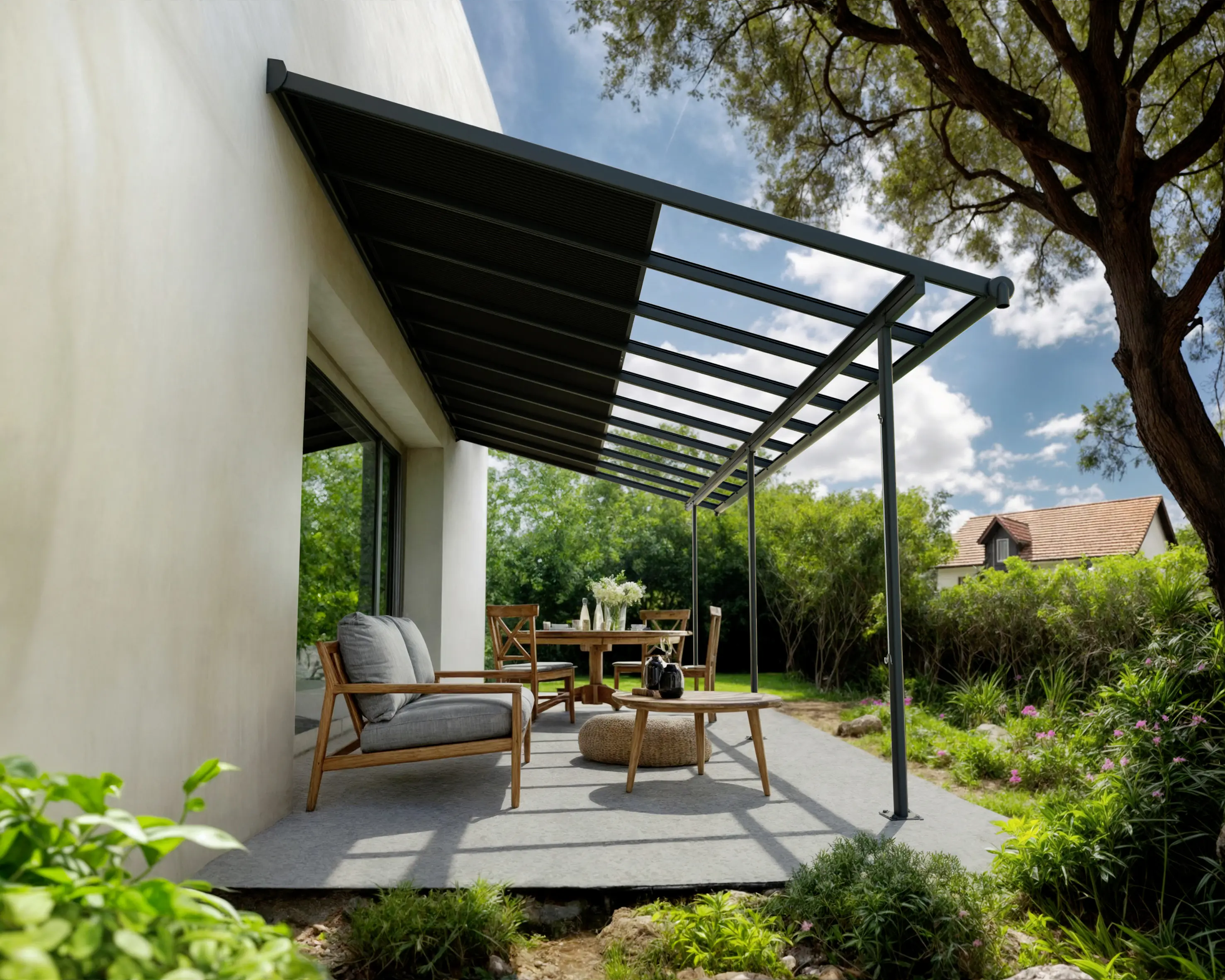 Canopia Terrassenüberdachung Sierra Cabrio 619 x 295 cm grau 
