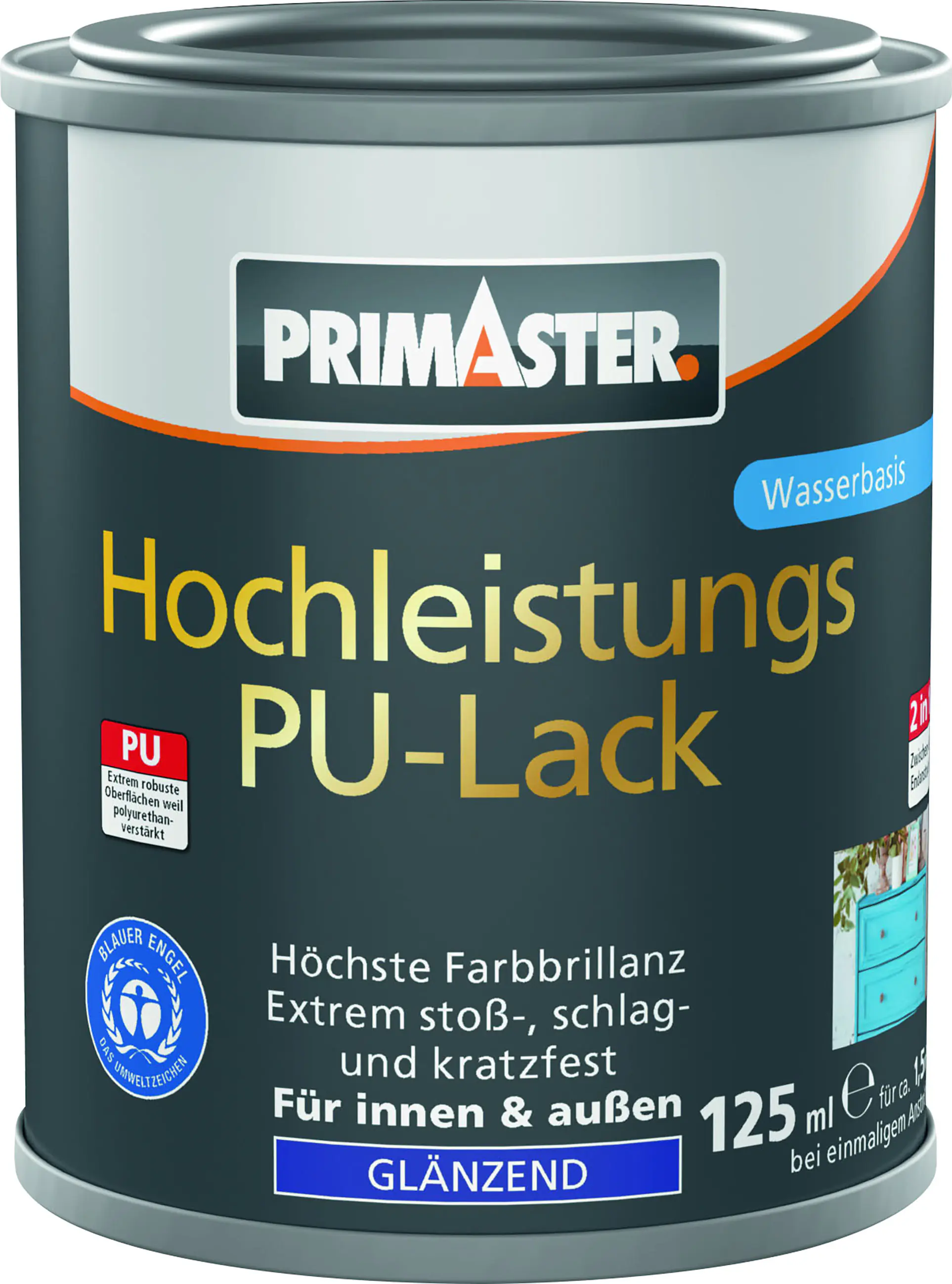 Primaster Hochleistungs PU-Lack weiß glänzend 125 ml