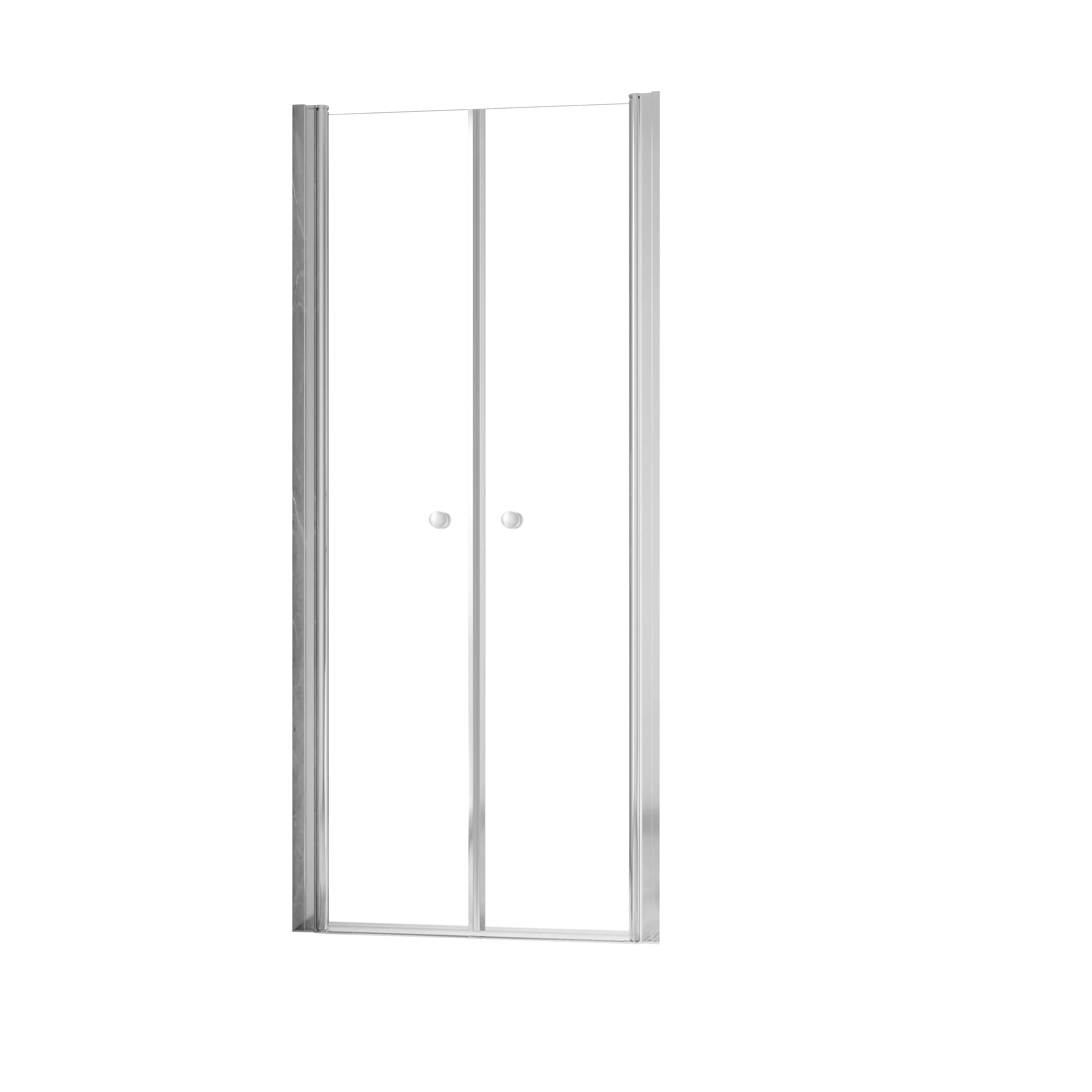 Schulte Nische mit Pendeltür 90 x 200 cm Garant 2.0 Chromoptik