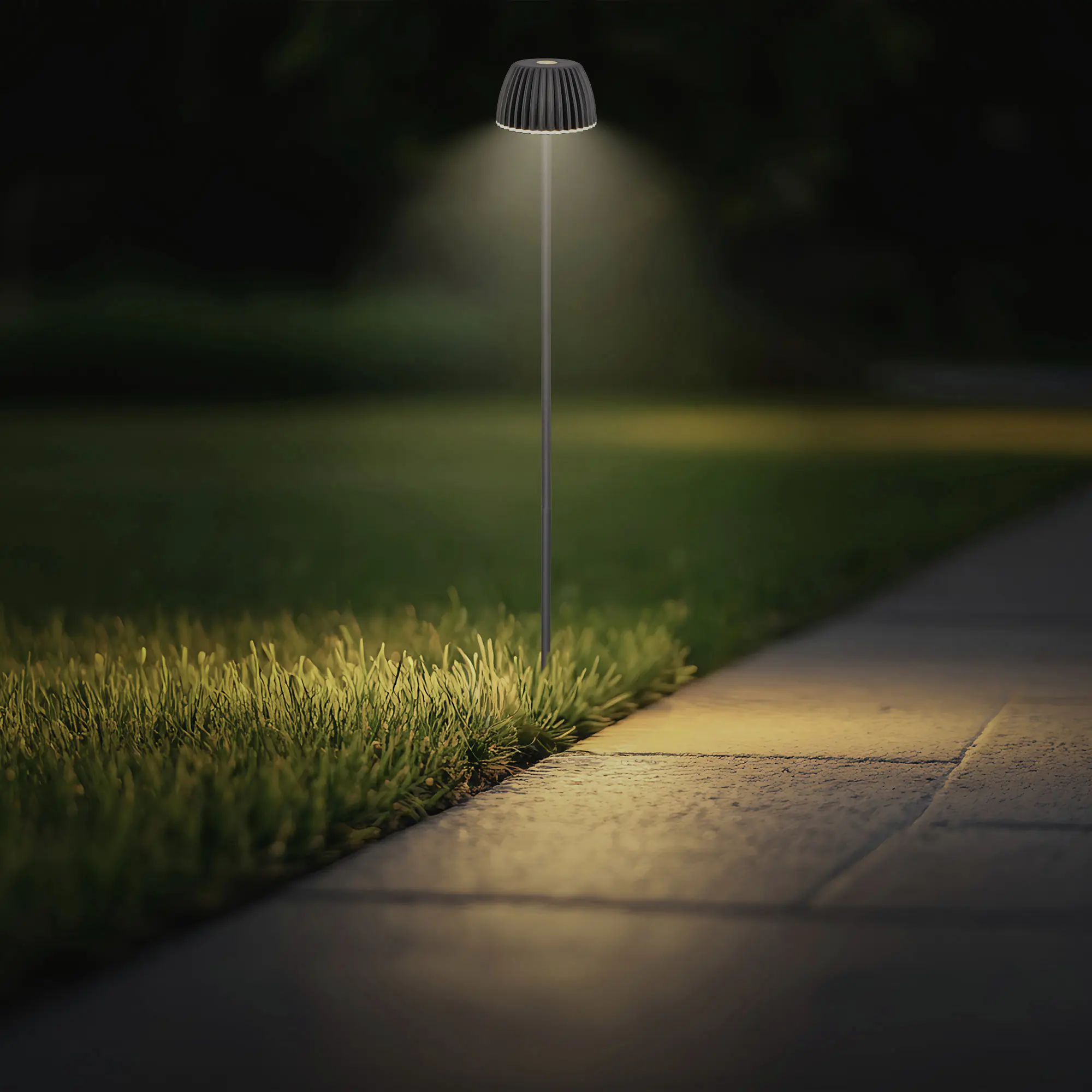 Briloner LED-Gartenleuchte Spießleuchte Riffle anthrazit dimmbar 