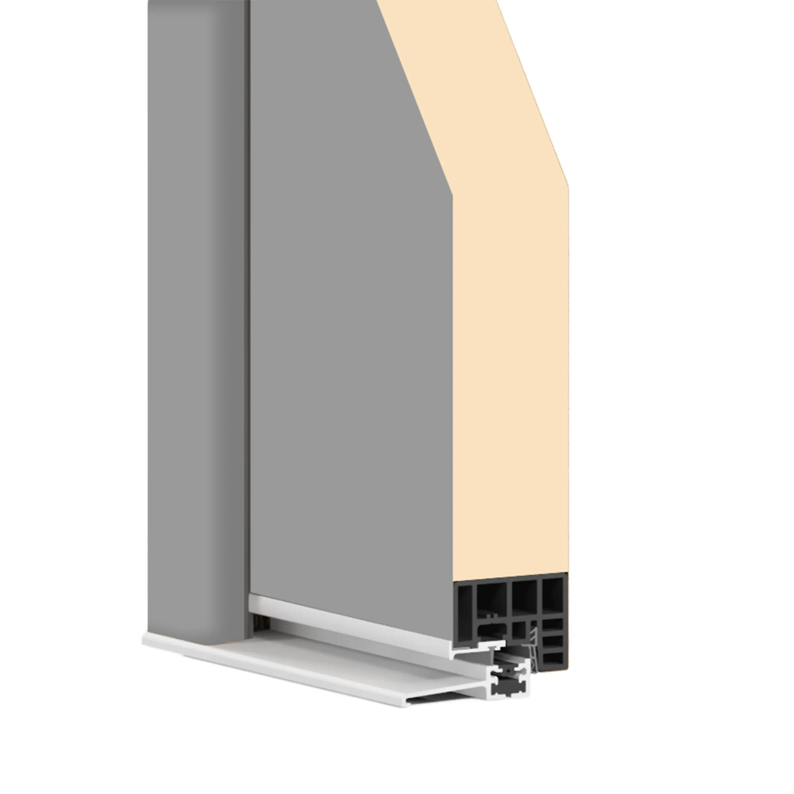 Splendoor Haustür Passivedoor Premium H1 RC2 Grau DIN Links 110 x 210 cm