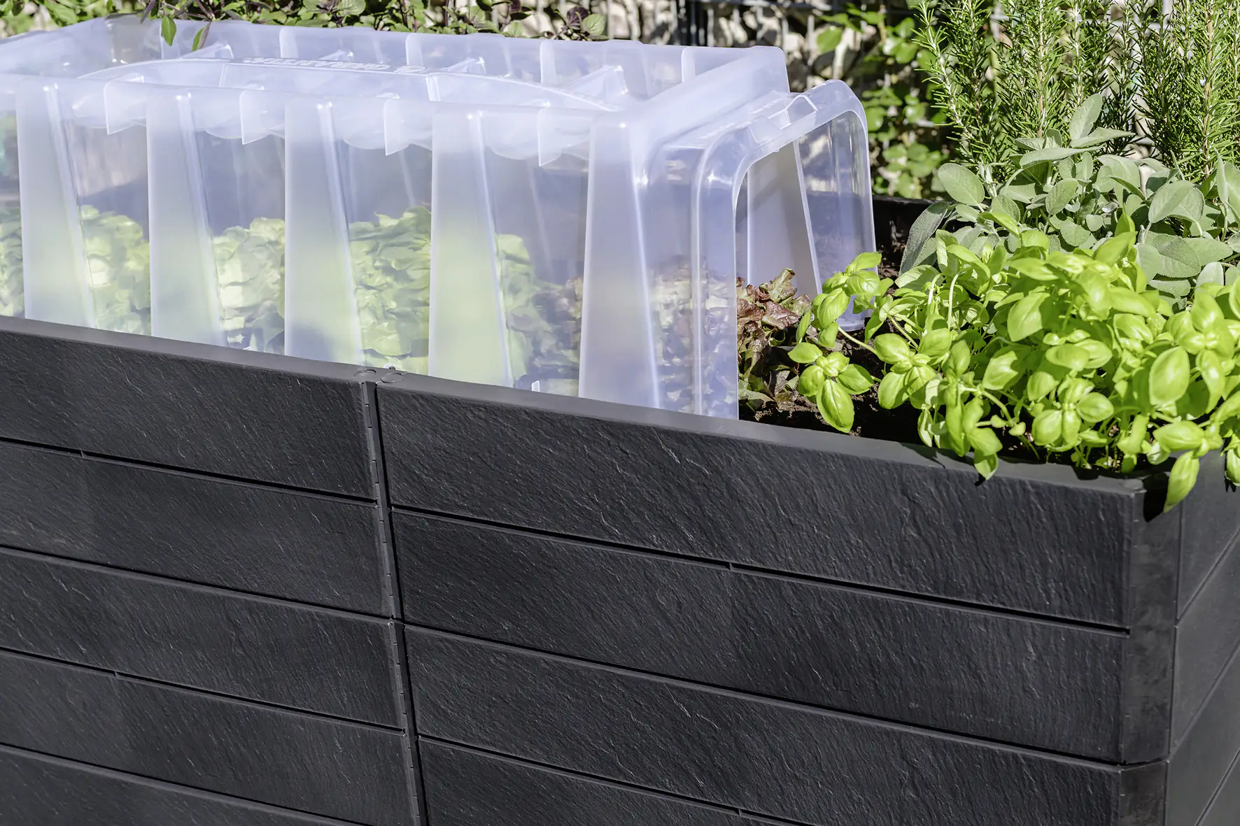Garantia Hochbeet Ergo Quadro U L Stone