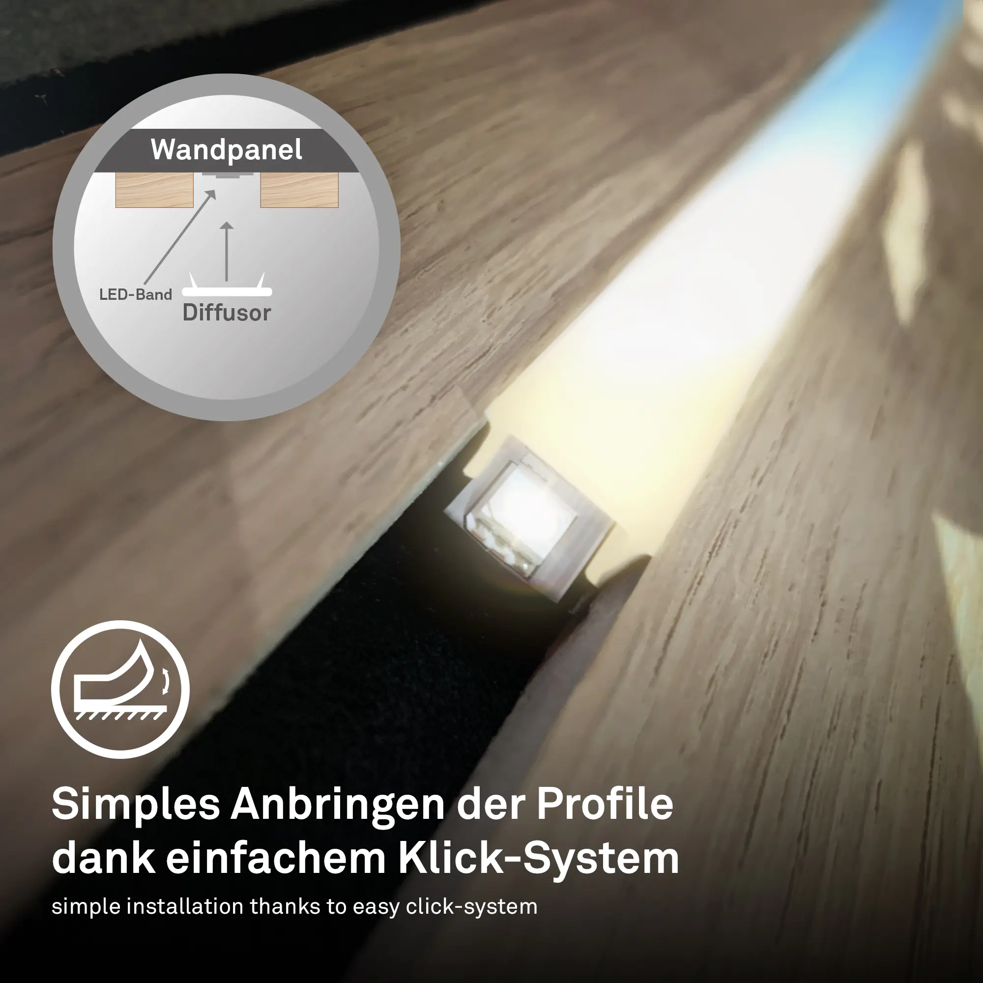 Briloner PC Profil Pimp your Panel Diffusor 1,3 m, Kunststoff, 12-13 mm, schwarz