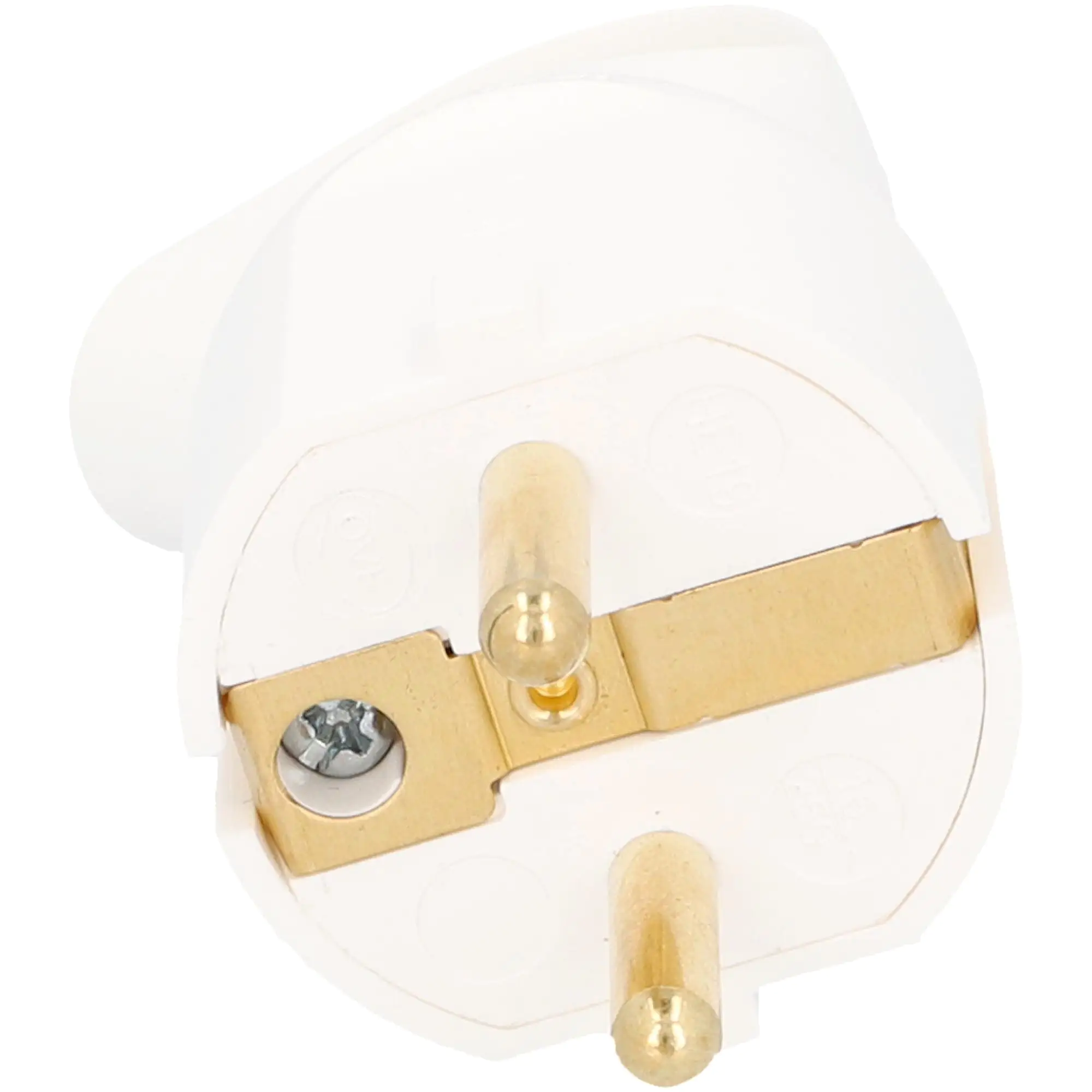 LEGRAND Schutzkontakt-Stecker Knickschutz mit Ausziehhilfe weiß
