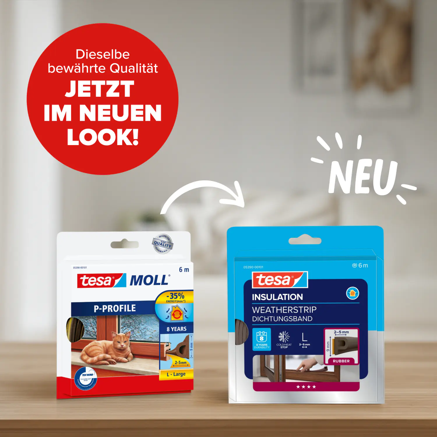 tesa Insulation P-Profil Classic 6 m, braun