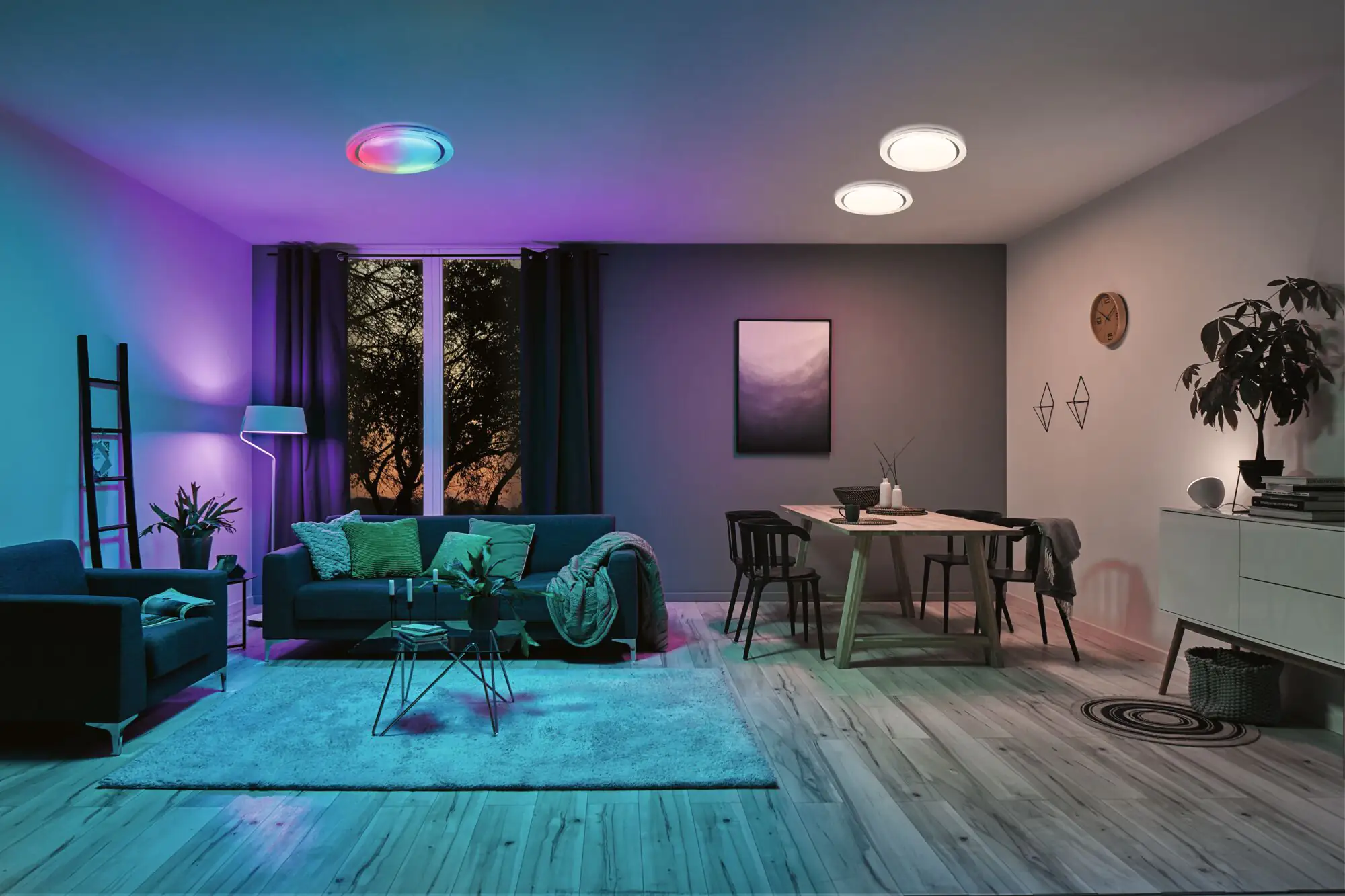 Paulmann LED Deckenleuchte Rainbow chrom weiß Ø 48,5 cm RGBW