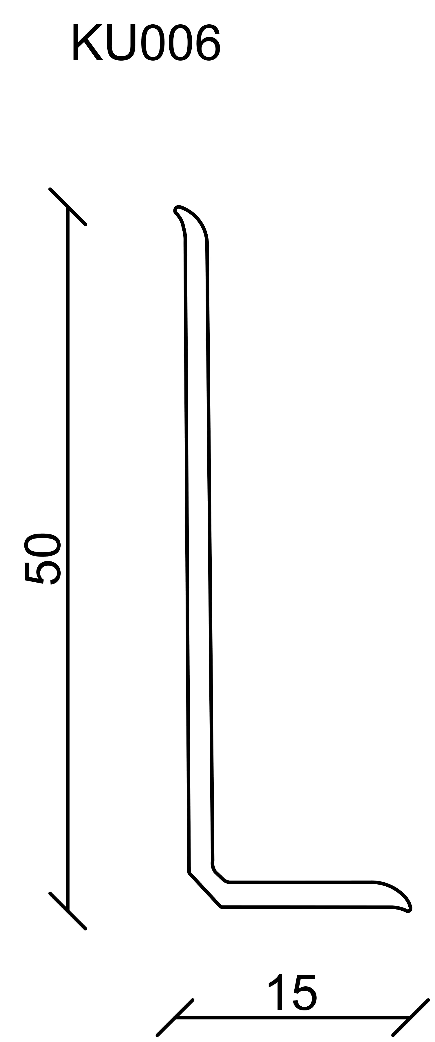 FN Neuhofer Fußleiste 1500 cm 50 x 15 mm beige