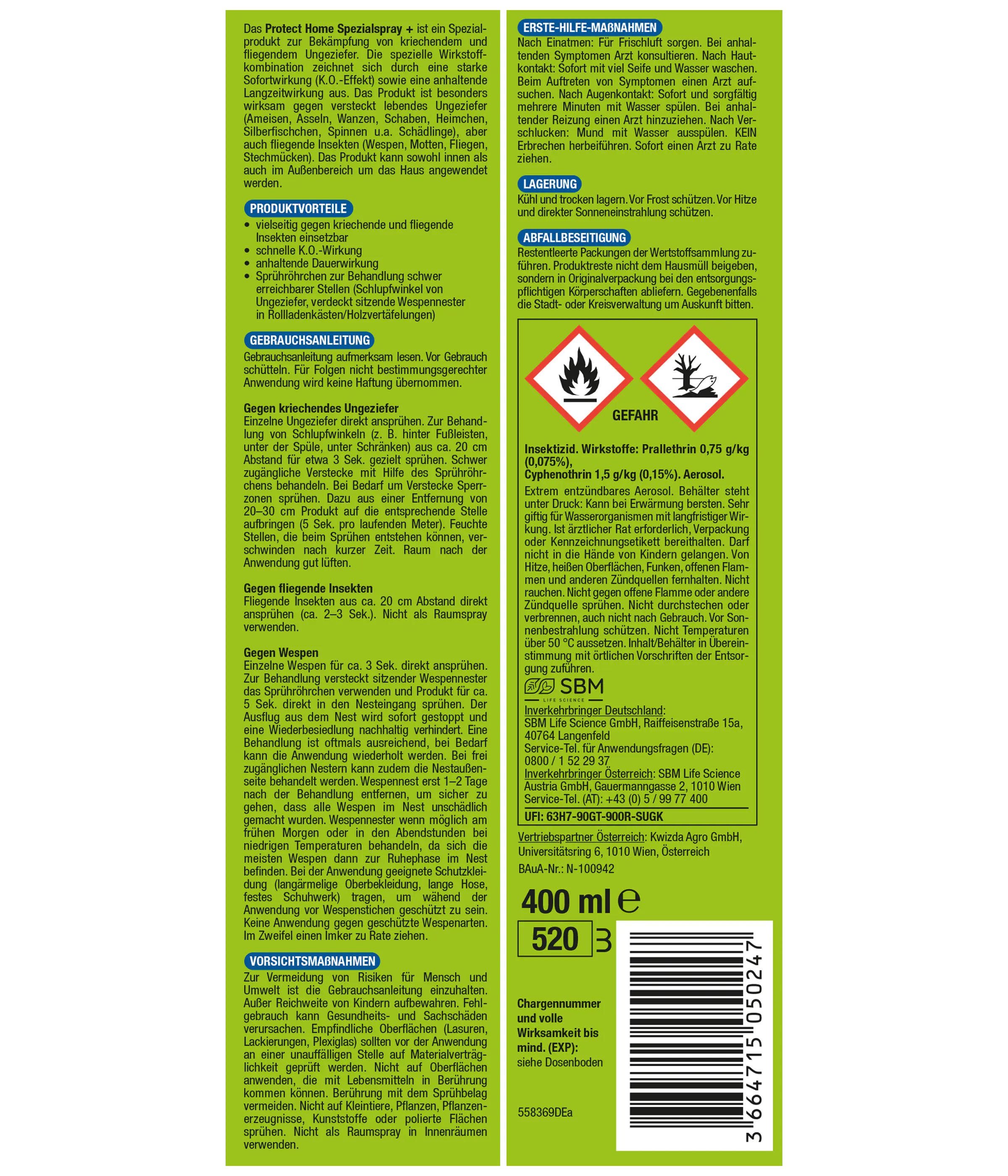 Protect Home FormineX Ungezieferspray + 400 ml