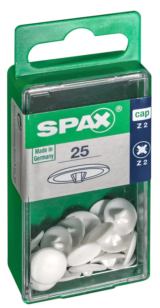 Spax Abdeckkappen weiß zum stecken (kreuz) - 25 Stk.