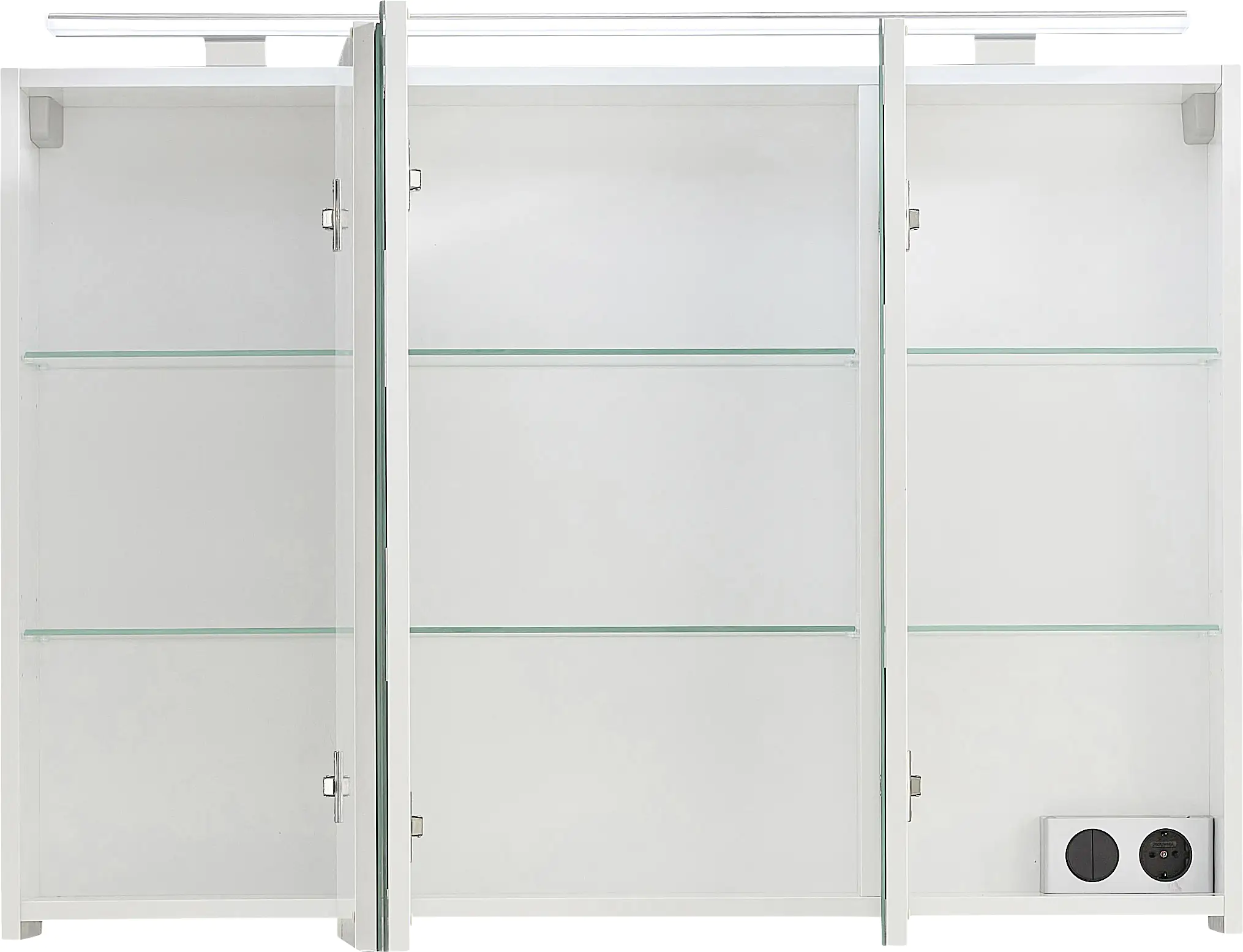 Primaster Bad-Set Düsseldorf weiß 101 cm LED-Leuchten, Mineralgusswaschtisch