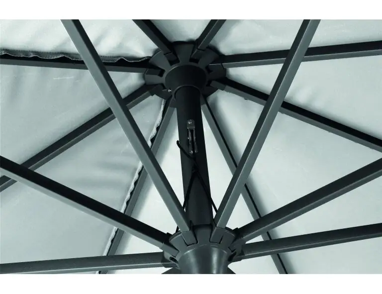 Siena Garden Mittelstockschirm Avio grau 250 x 250 cm