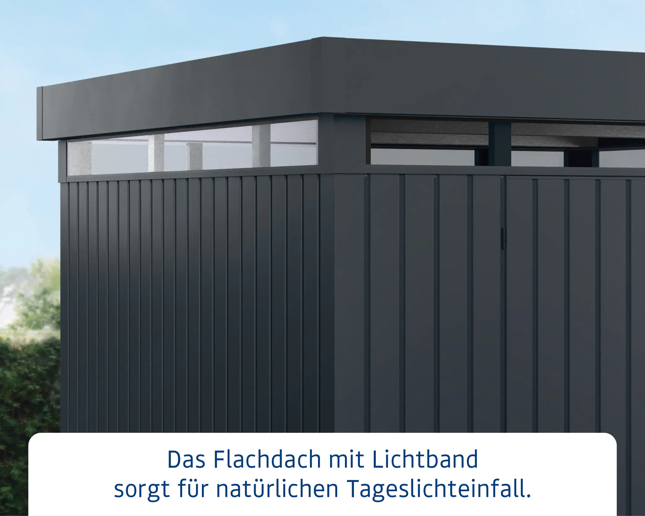 EcoStar Metallgerätehaus Euroline EFD14 LB anthrazit 310 x 310 cm 2-flg.