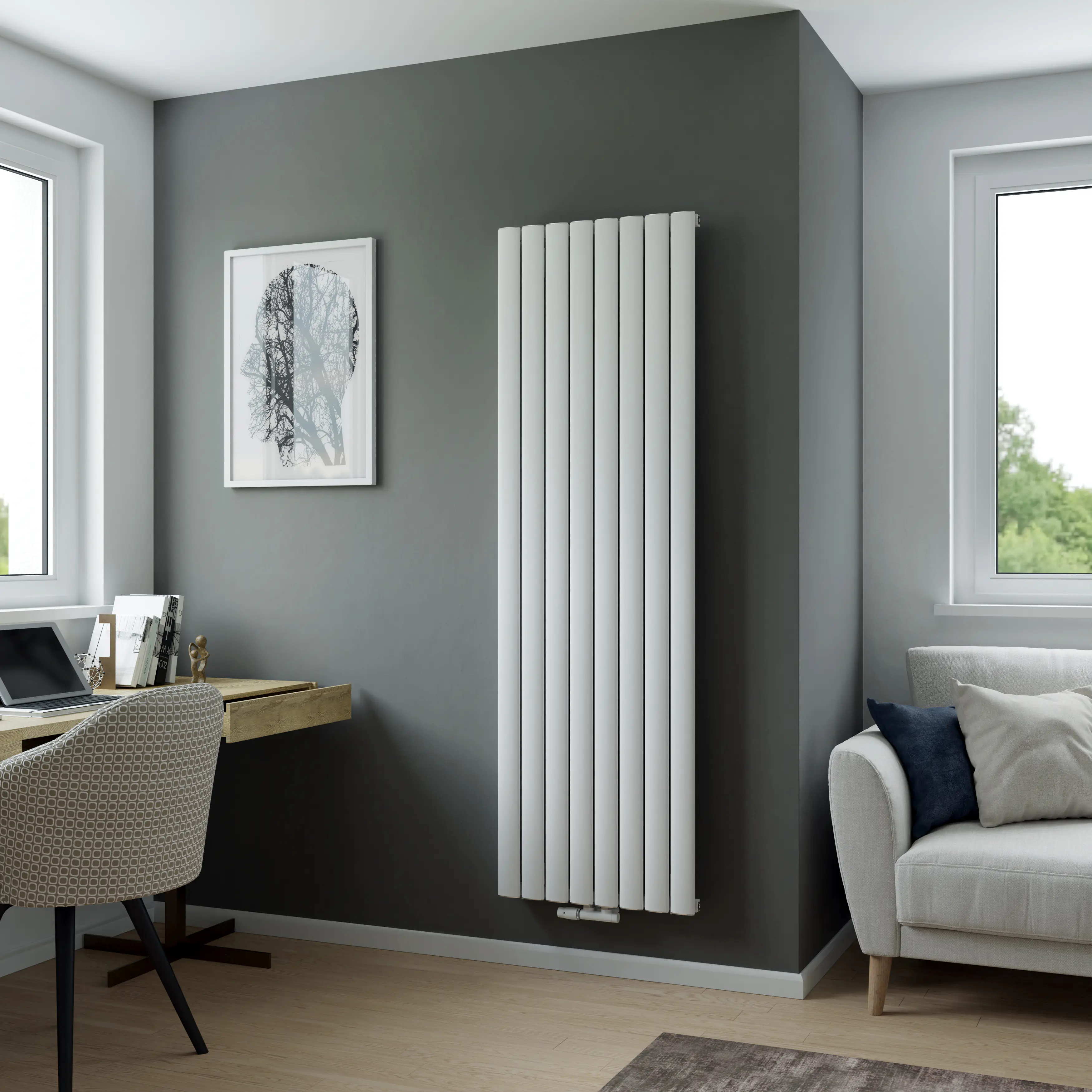 Ximax Design-Heizkörper Novus 180 x 55,5 cm 1303 Watt weiß Struktur