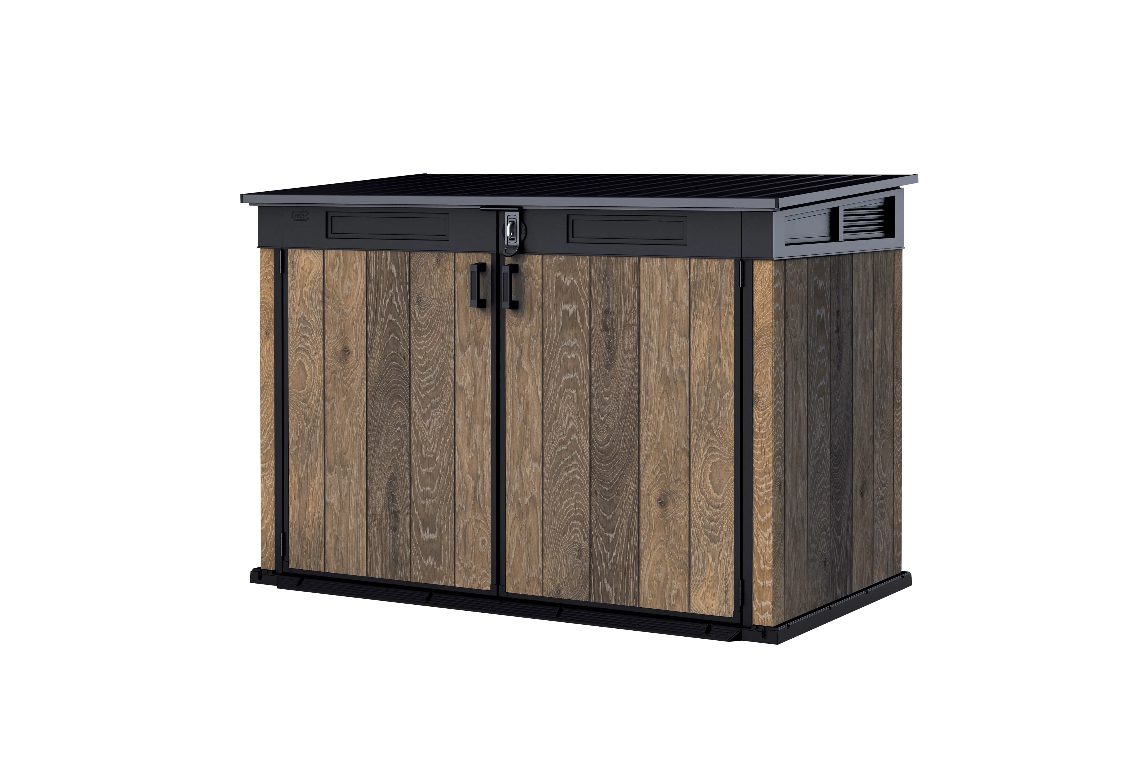Keter Mülltonnenbox Signature Mega braun Holzoptik 190 x 109 cm 