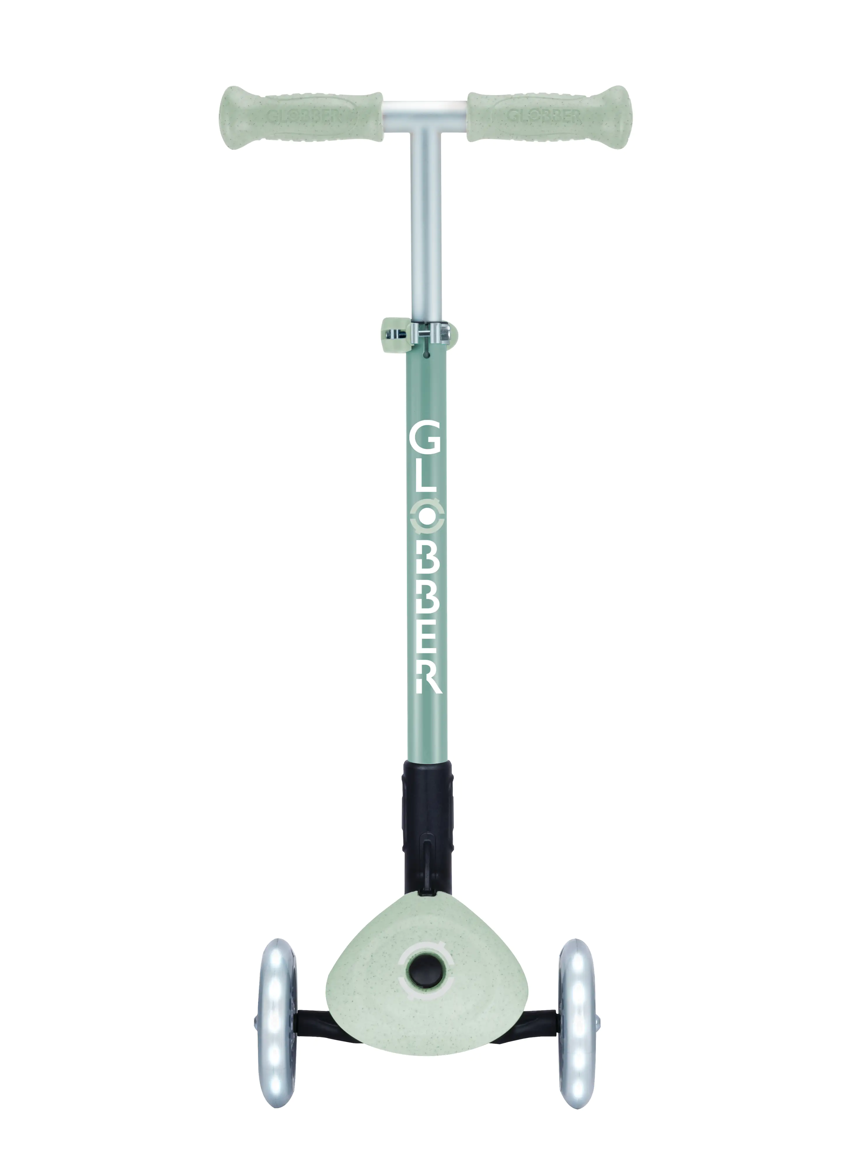 Globber Scooter Primo Foldable Lights Eco pistazie mit Leuchtrollen