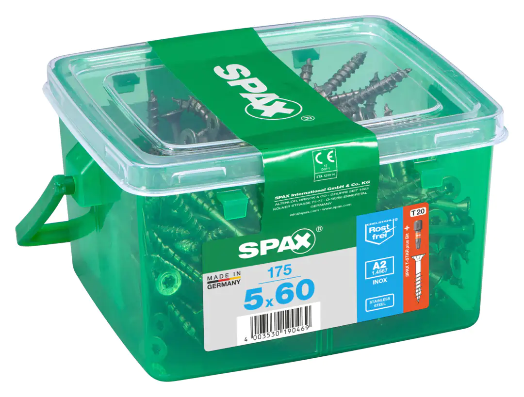Spax Universalschrauben 5.0 x 60 mm TX 20 - 175 Stück Edelstahl