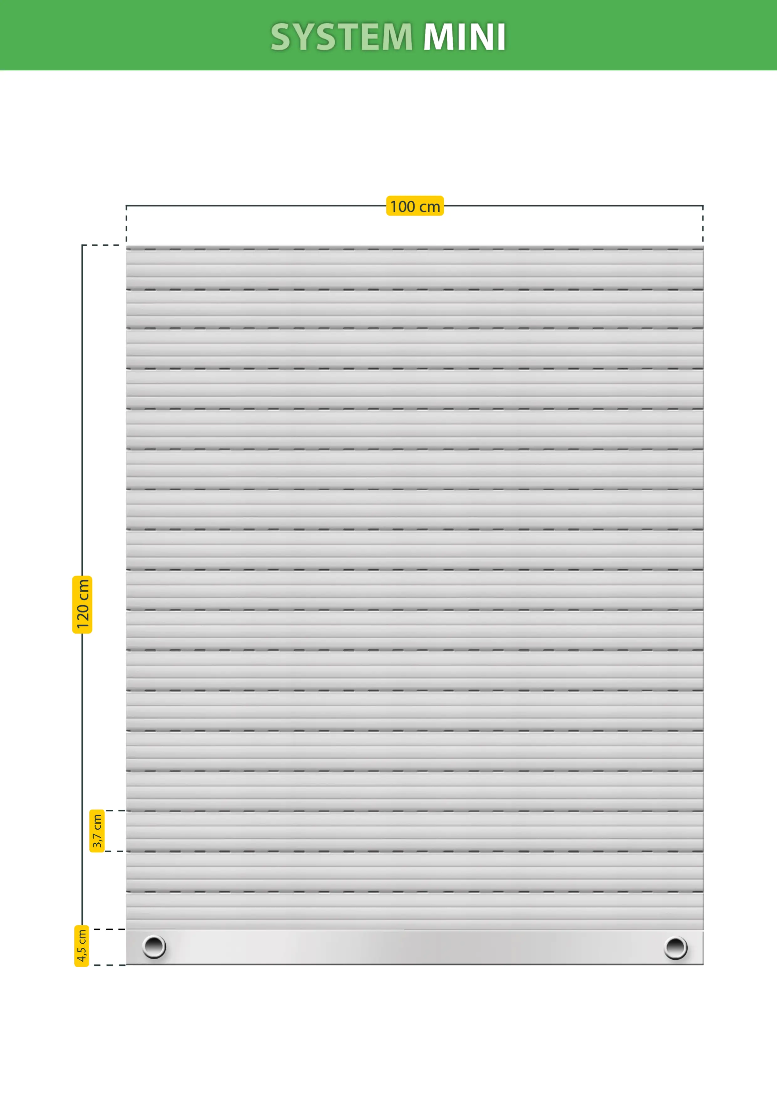 Schellenberg Rollladenpanzer komplett Set für System Mini 100 x 120 cm grau