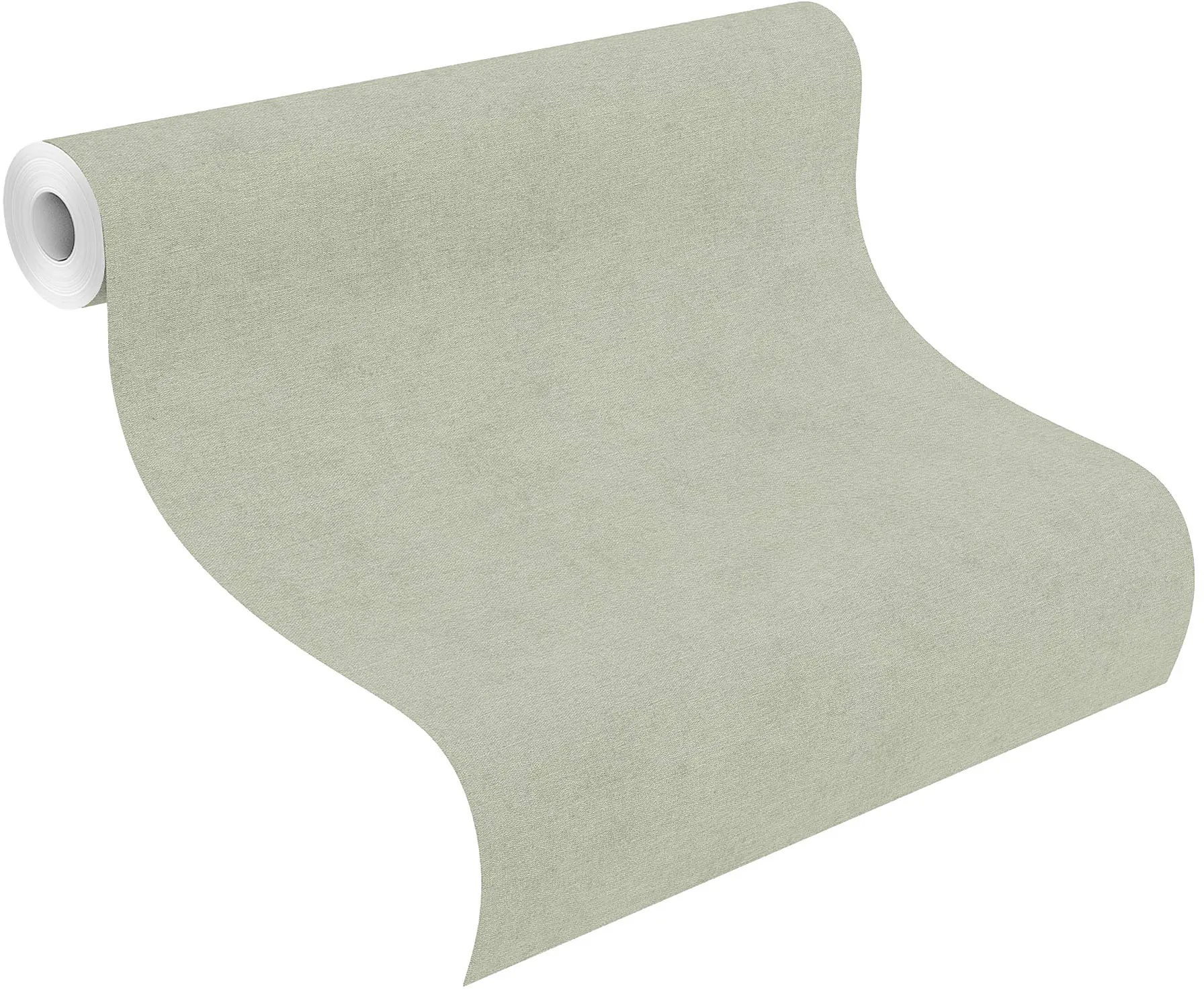 Rasch Vliestapete Kimono Uni grün salbei 10,05 x 0,53 m