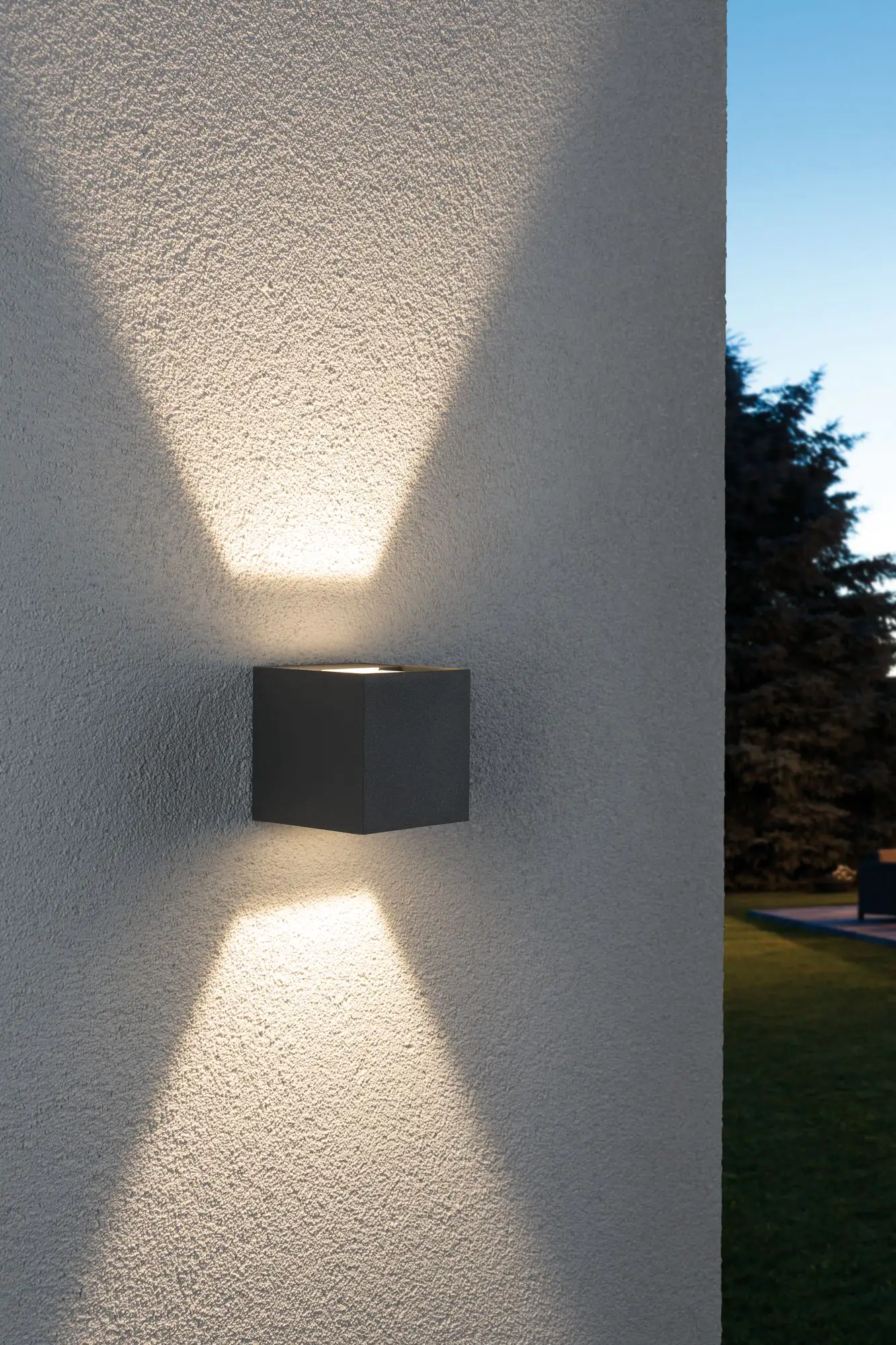 Paulmann Special Line LED Außen-Wandleuchte Cybo grau 8 x 8 cm Up & Down
