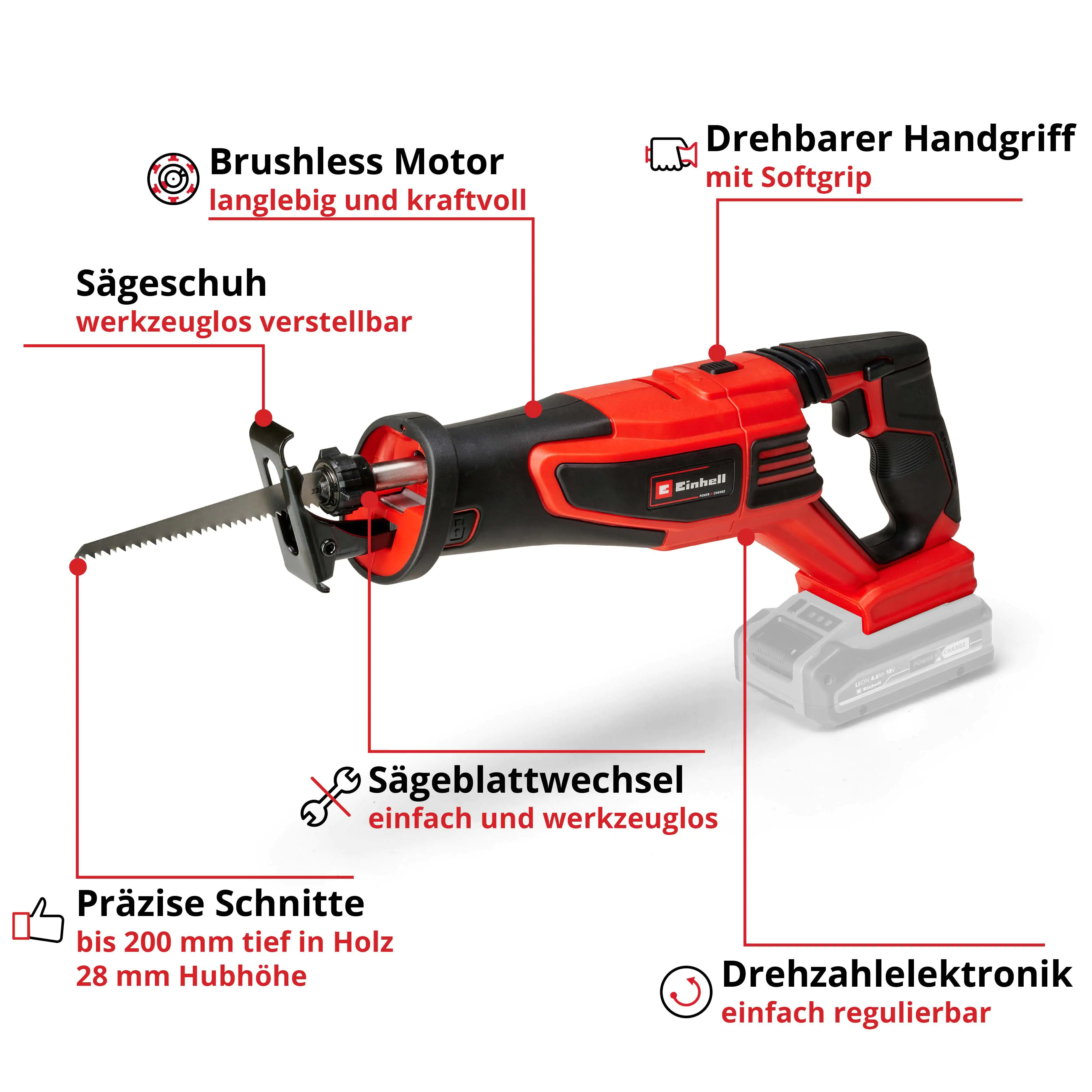 Einhell Professional Akku-Universalsäge TP-AP 18/28 Li BL Solo