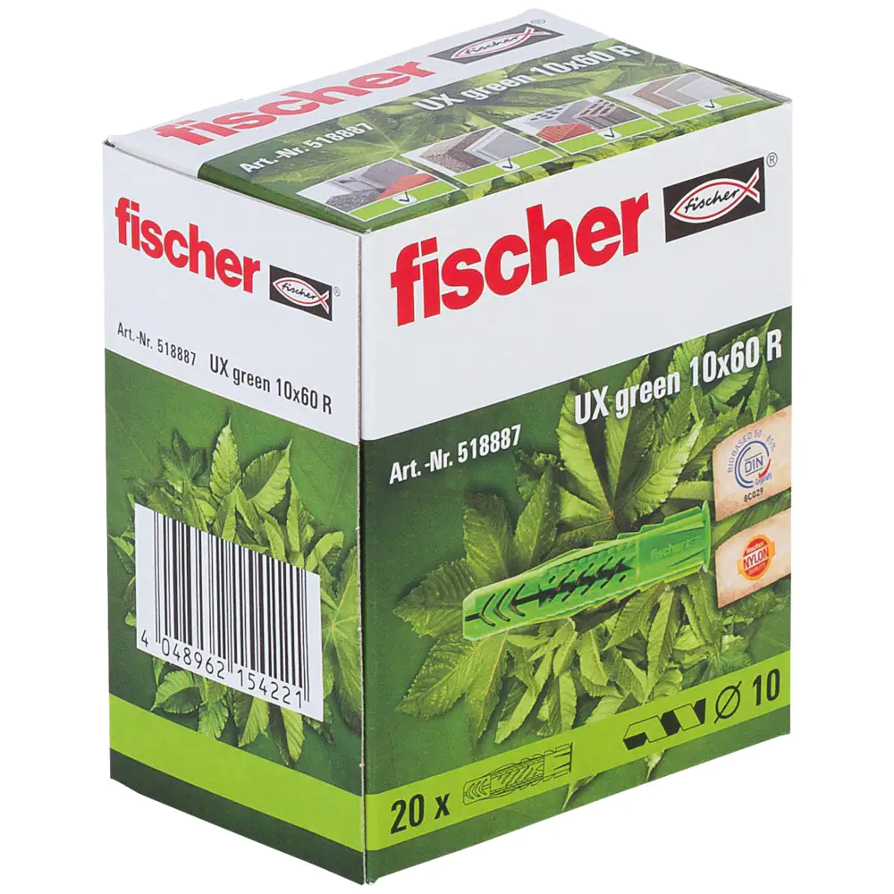 Fischer Universaldübel UX green 10.0 x 60 mm - 20 Stück