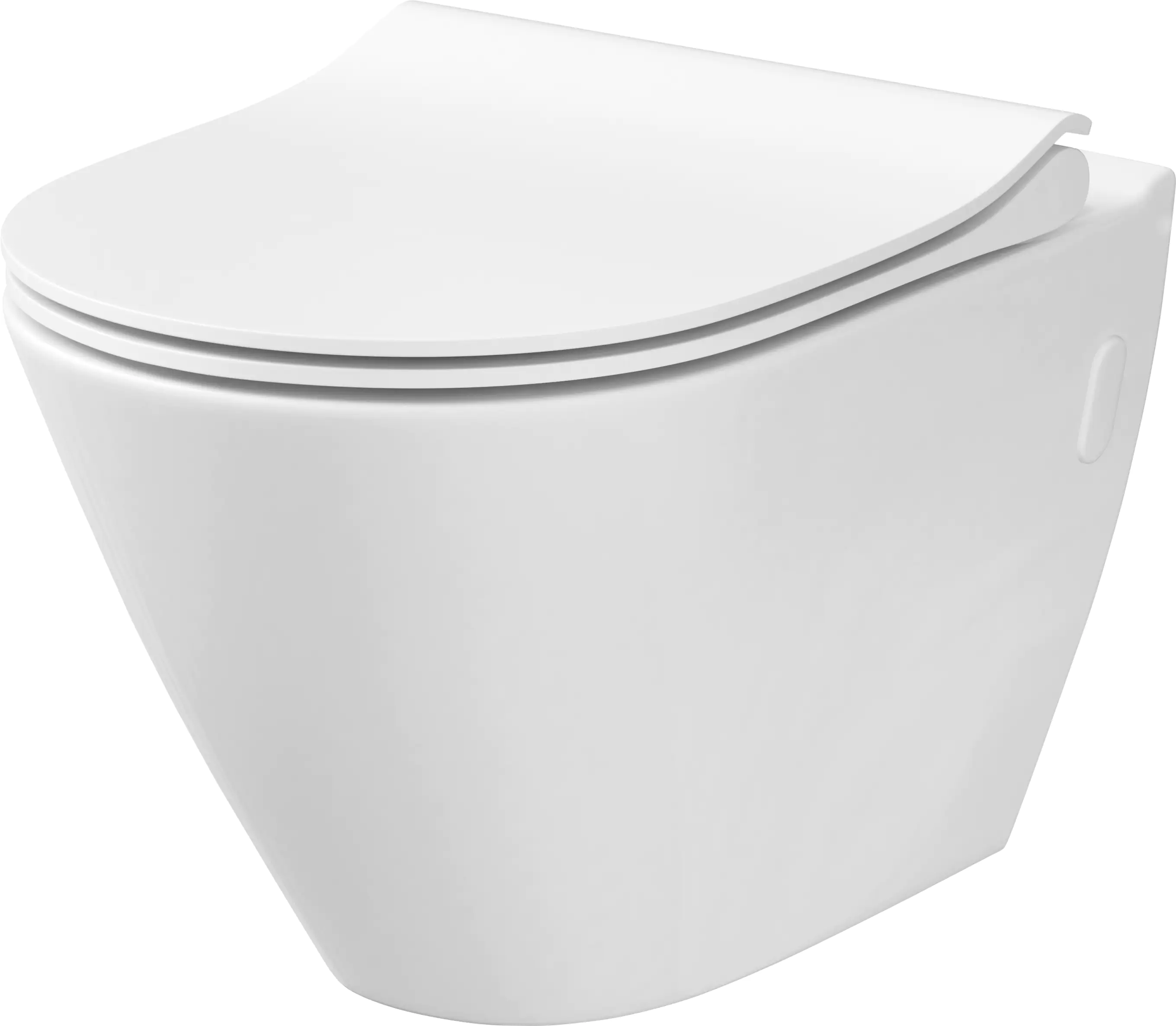 Primaster Wand WC spülrandlos Genia Tiefspüler weiß inkl. WC Sitz