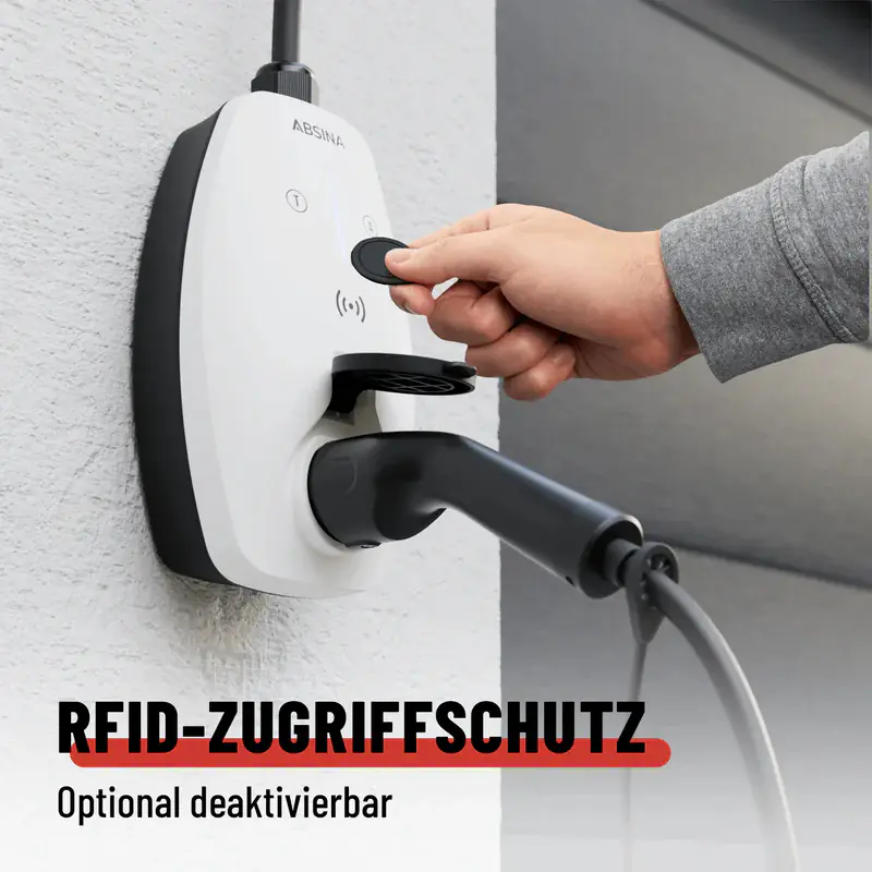 Absina Wallbox 11 kW weiß Plug & Play appfähig weiß