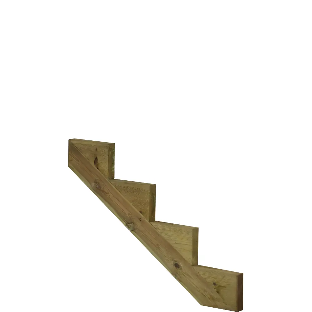 Plus Außentreppe Kiefer 4 Stufen 120 cm breit