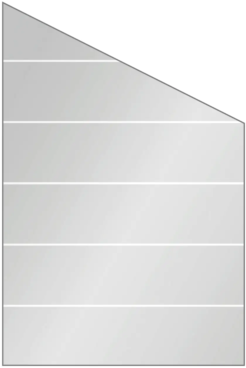 Ambiente Glaszaun Dekor 82 schräg 120 x 180/120 cm gehärtetes 8 mm Glas