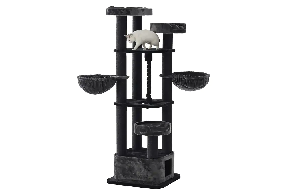 Nobby Kratzbaum Musan H 203 cm schwarz/grau