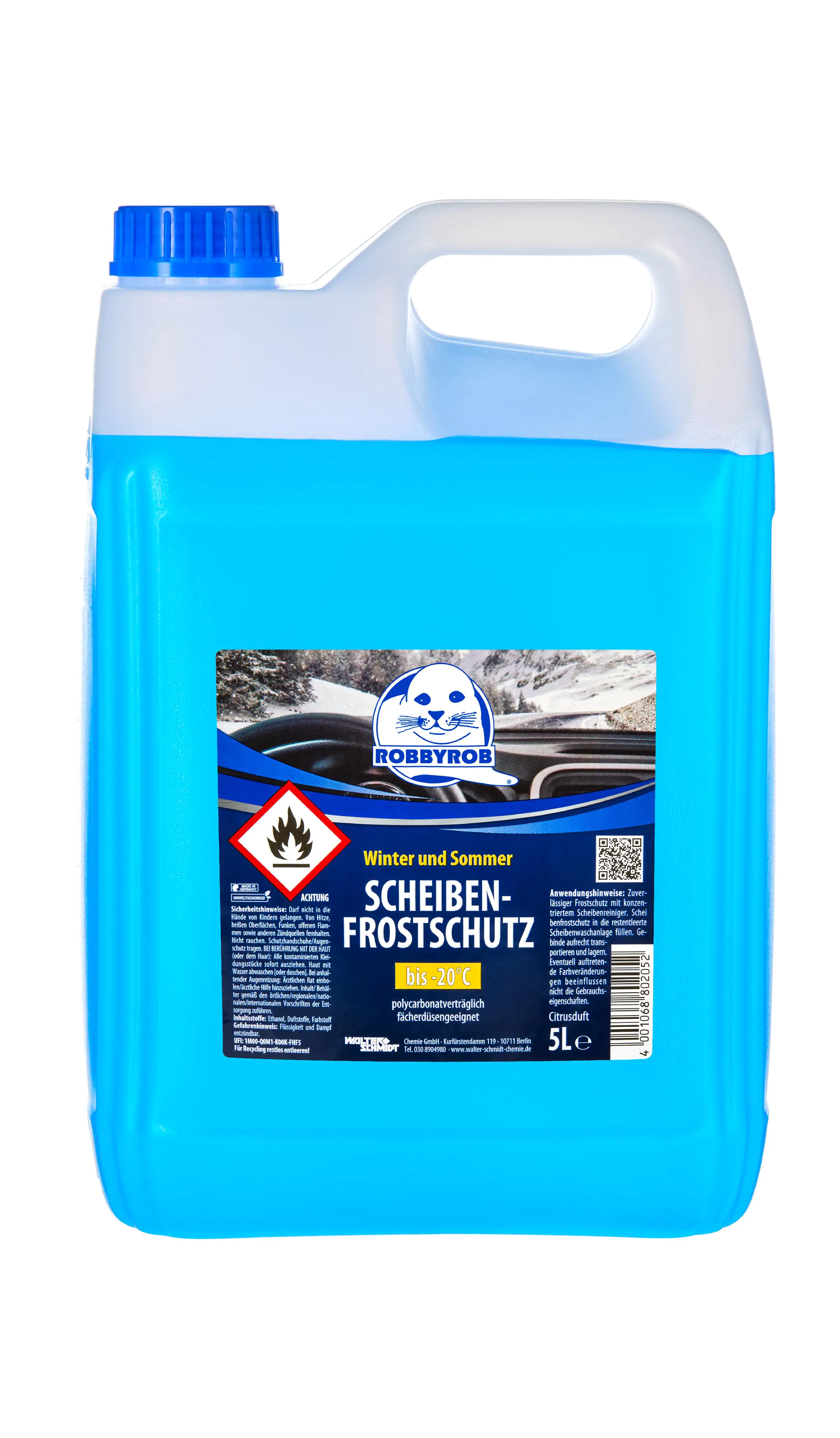 Robbyrob Scheibenfrostschutz bis -20°C gebrauchsfertig 5L