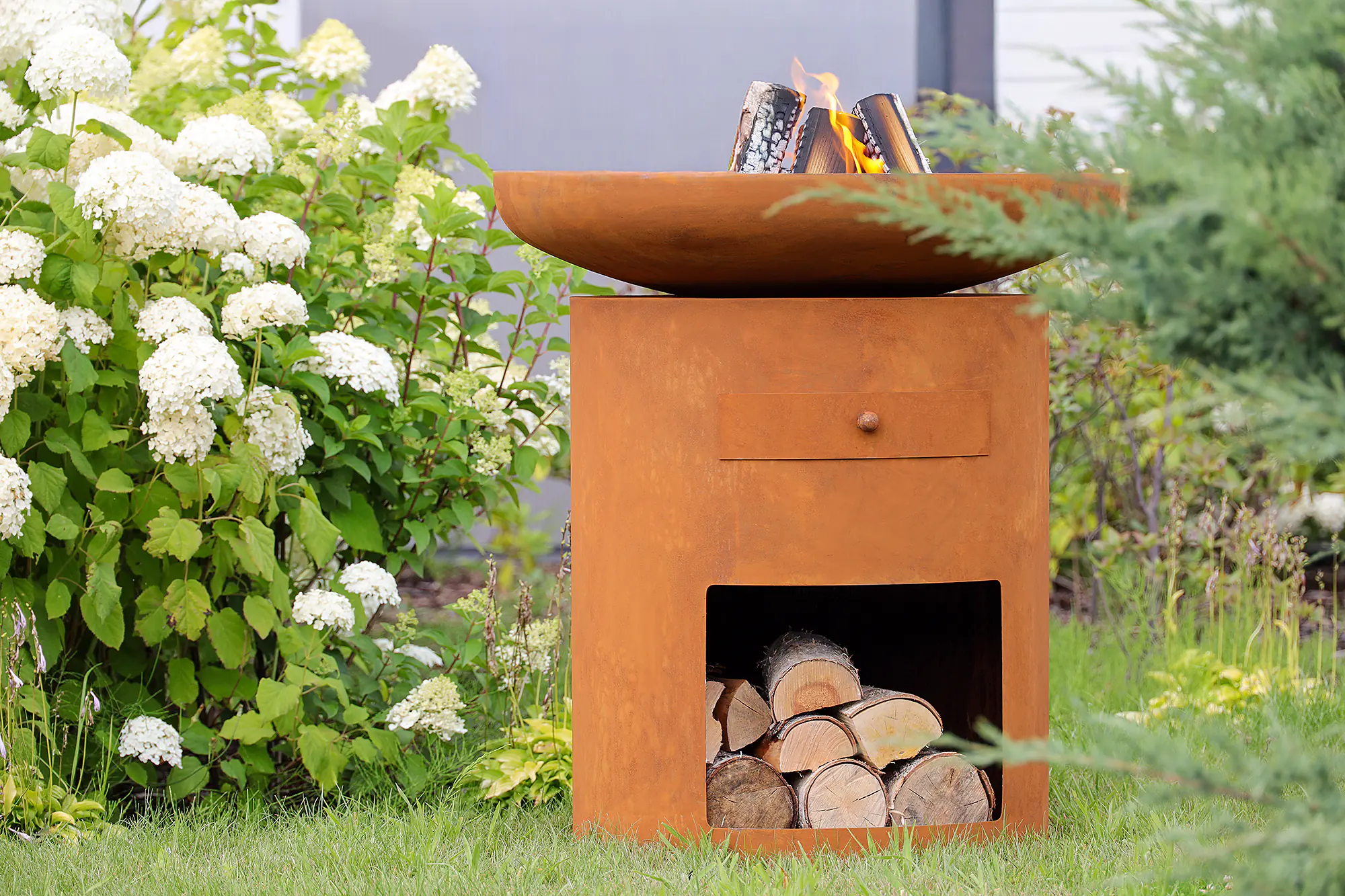 Buschbeck Planchagrill Sioux XL Rostoptik inkl. Grillplatte