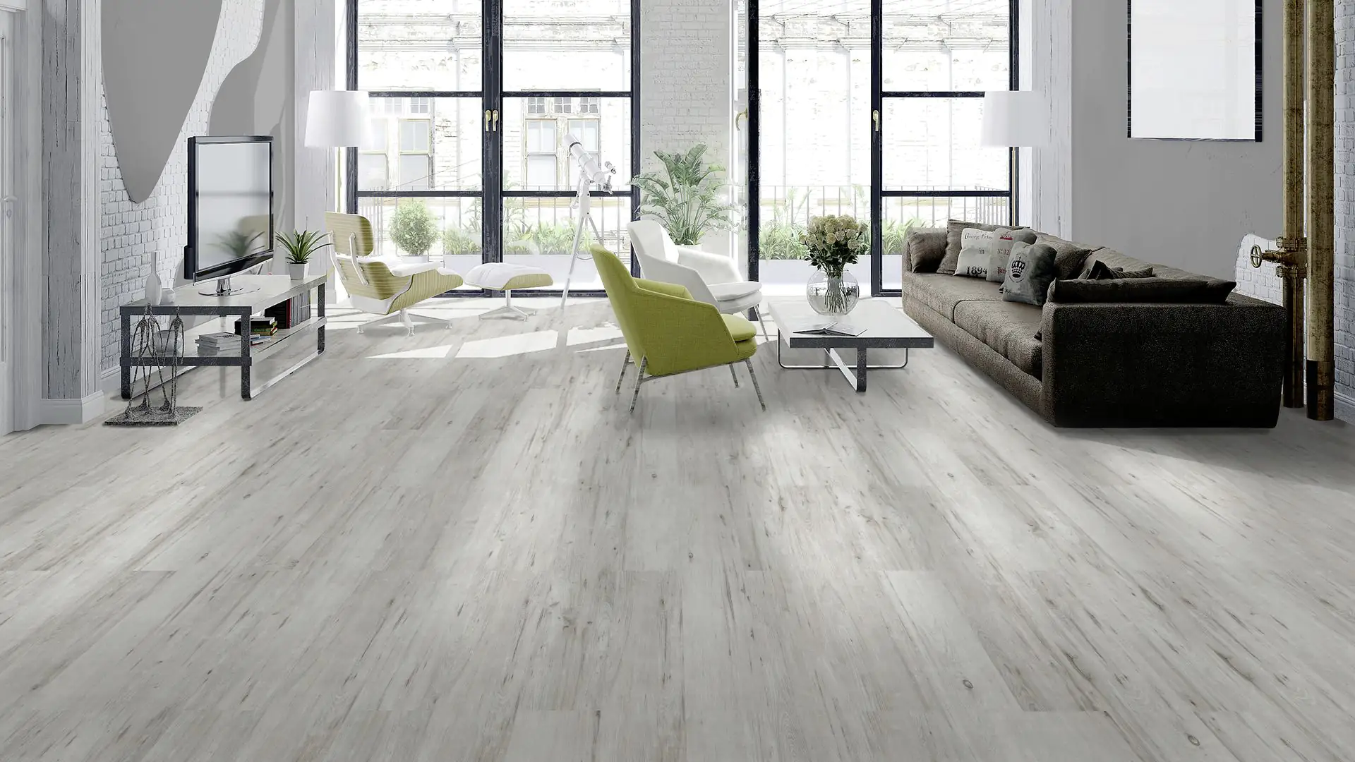 Classen Laminat 7 mm 4V 128,6 x 19,4 cm 7 mm Eiche grau rustikal