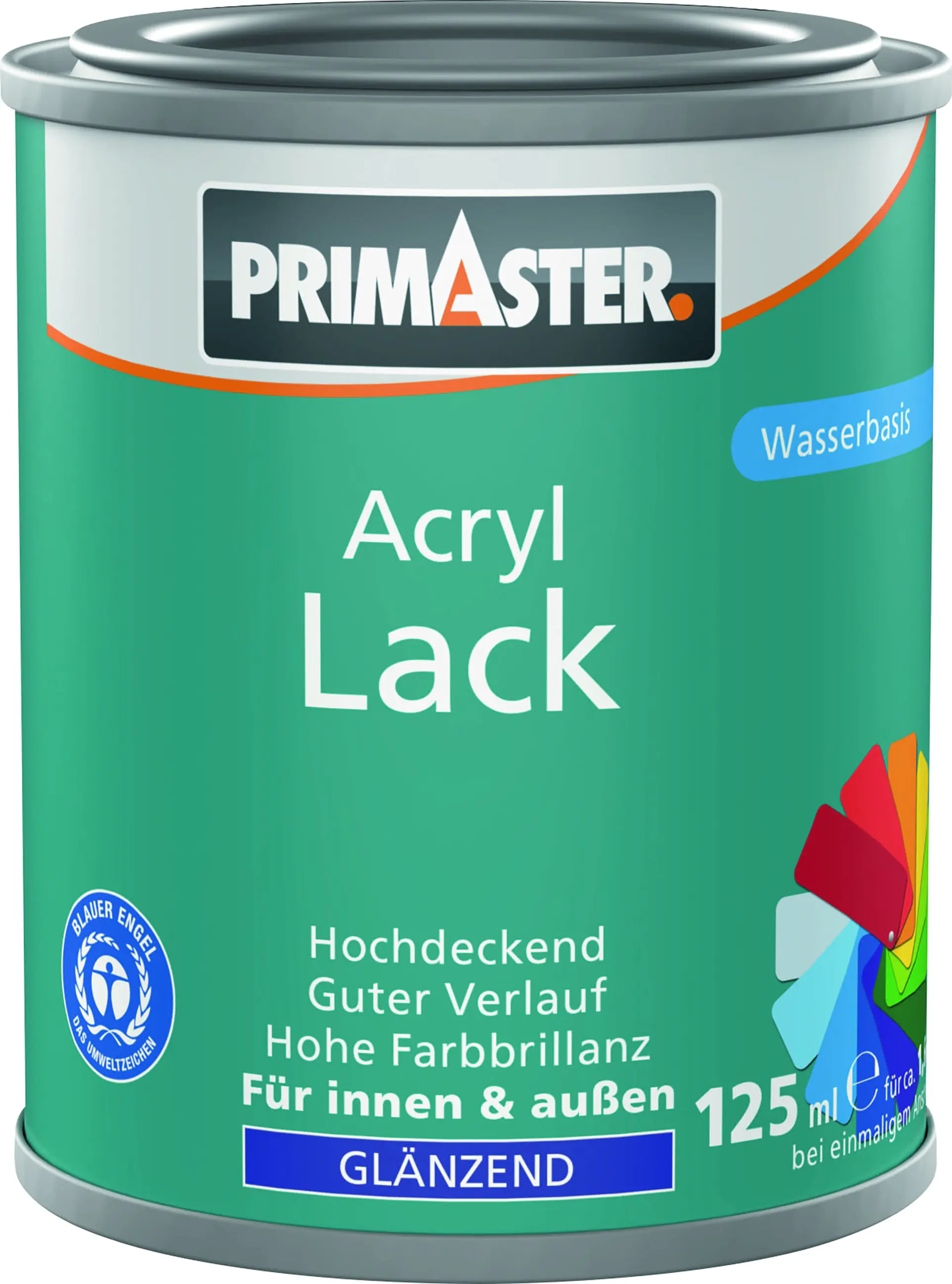 Primaster Acryl Lack tiefschwarz glänzend 125 ml