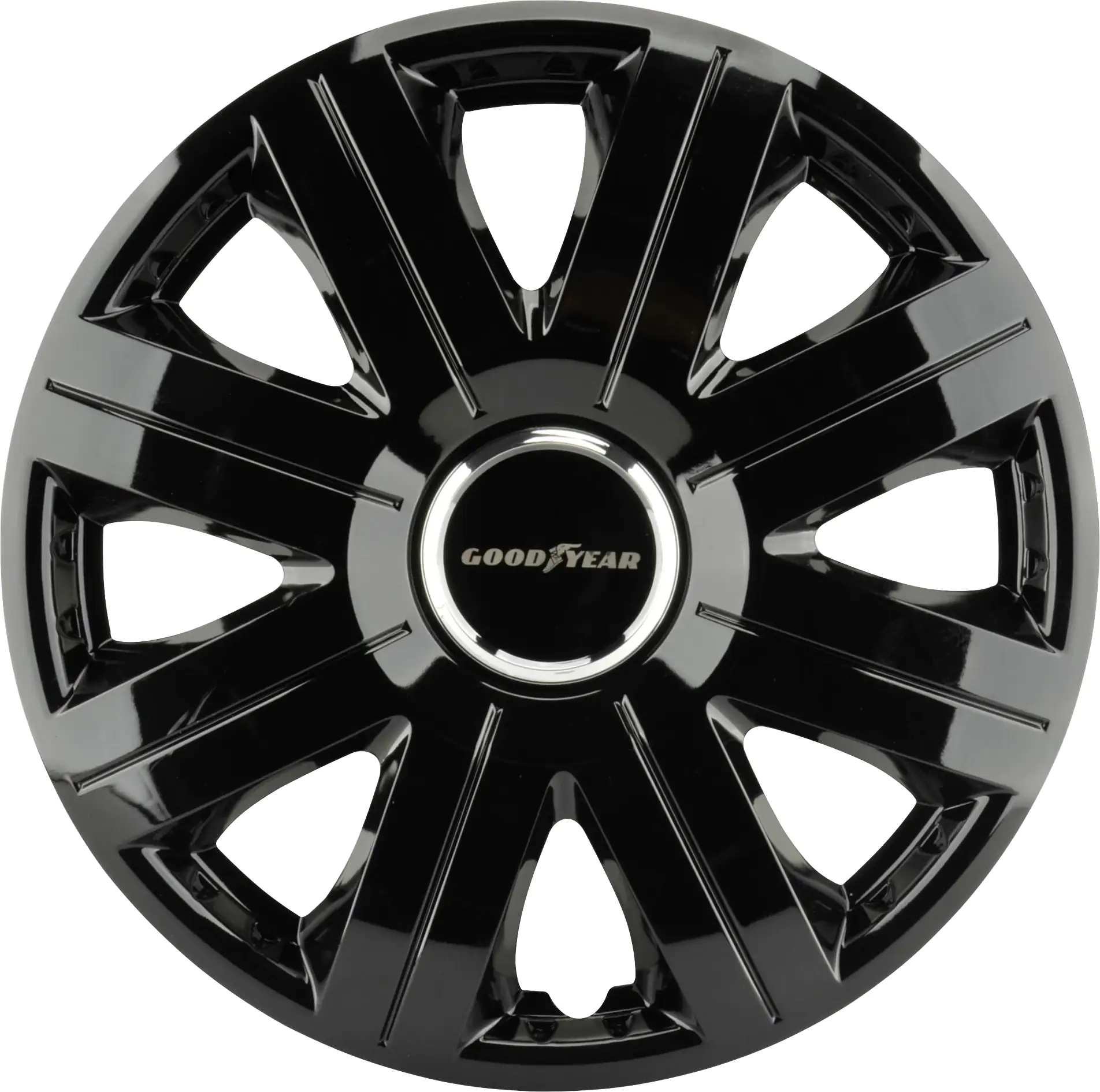 Goodyear Radzierblende Flexo 38 cm (15 Zoll) schwarz Chromring 4 Stück