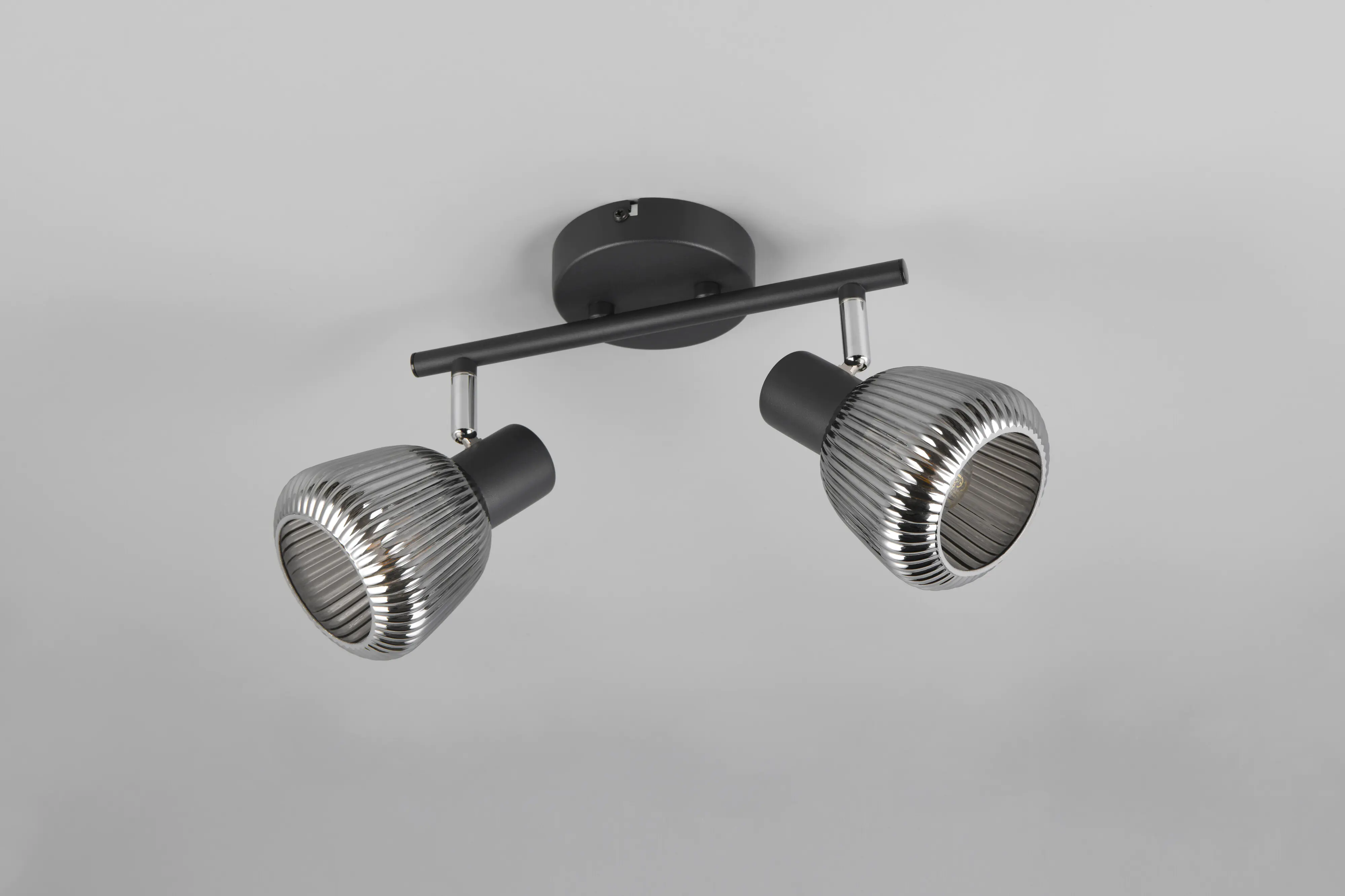 Trio Leuchten 2er Spot Tarifa E14 schwarz matt Metall/Glas