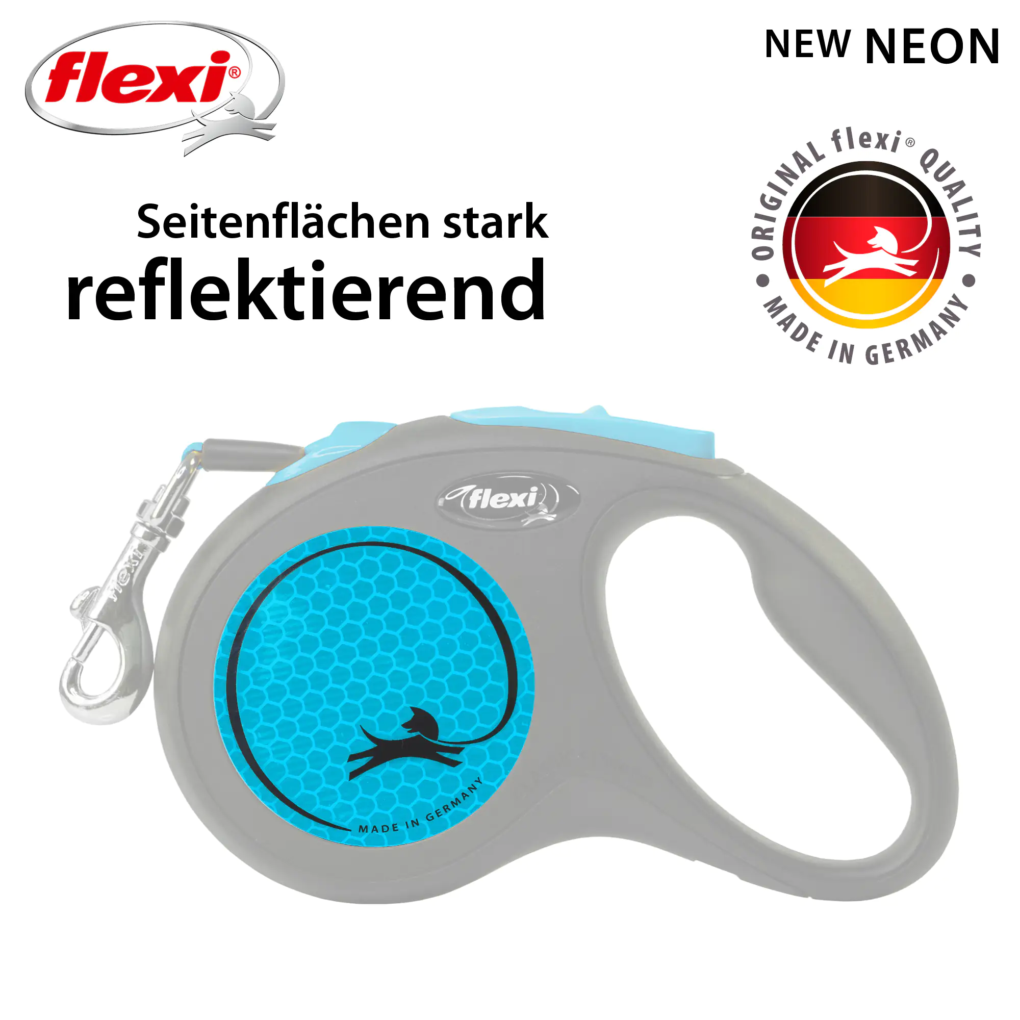Flexi Hundeleine New Neon Gurt S neonblau