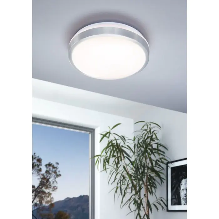 Eglo LED Deckenleuchte Competa 1 nickel-matt Ø 32,5 cm 22 W, warmweiß