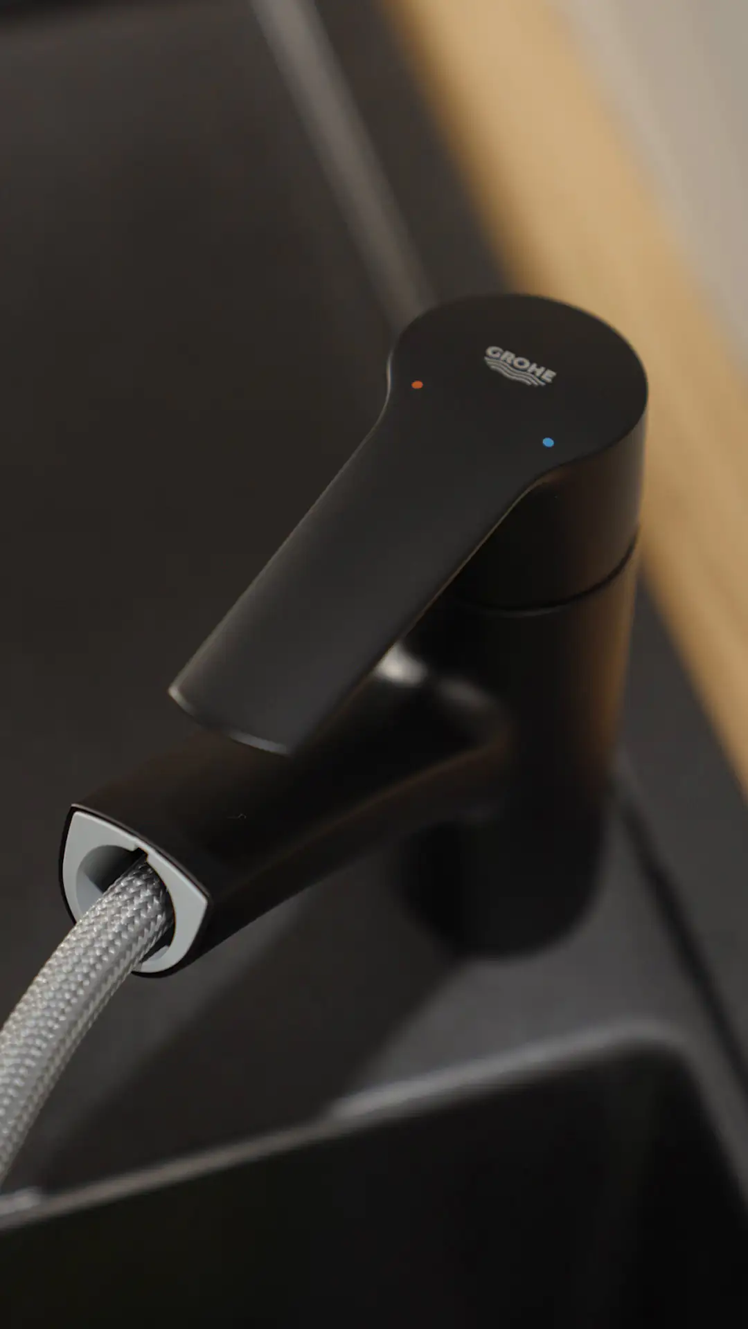 Grohe Quickfix Küchenarmatur START schwarz matt mit Handbrause