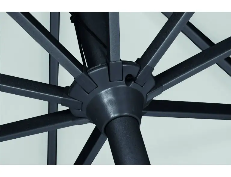 Siena Garden Mittelstockschirm Avio grau Ø 300 cm
