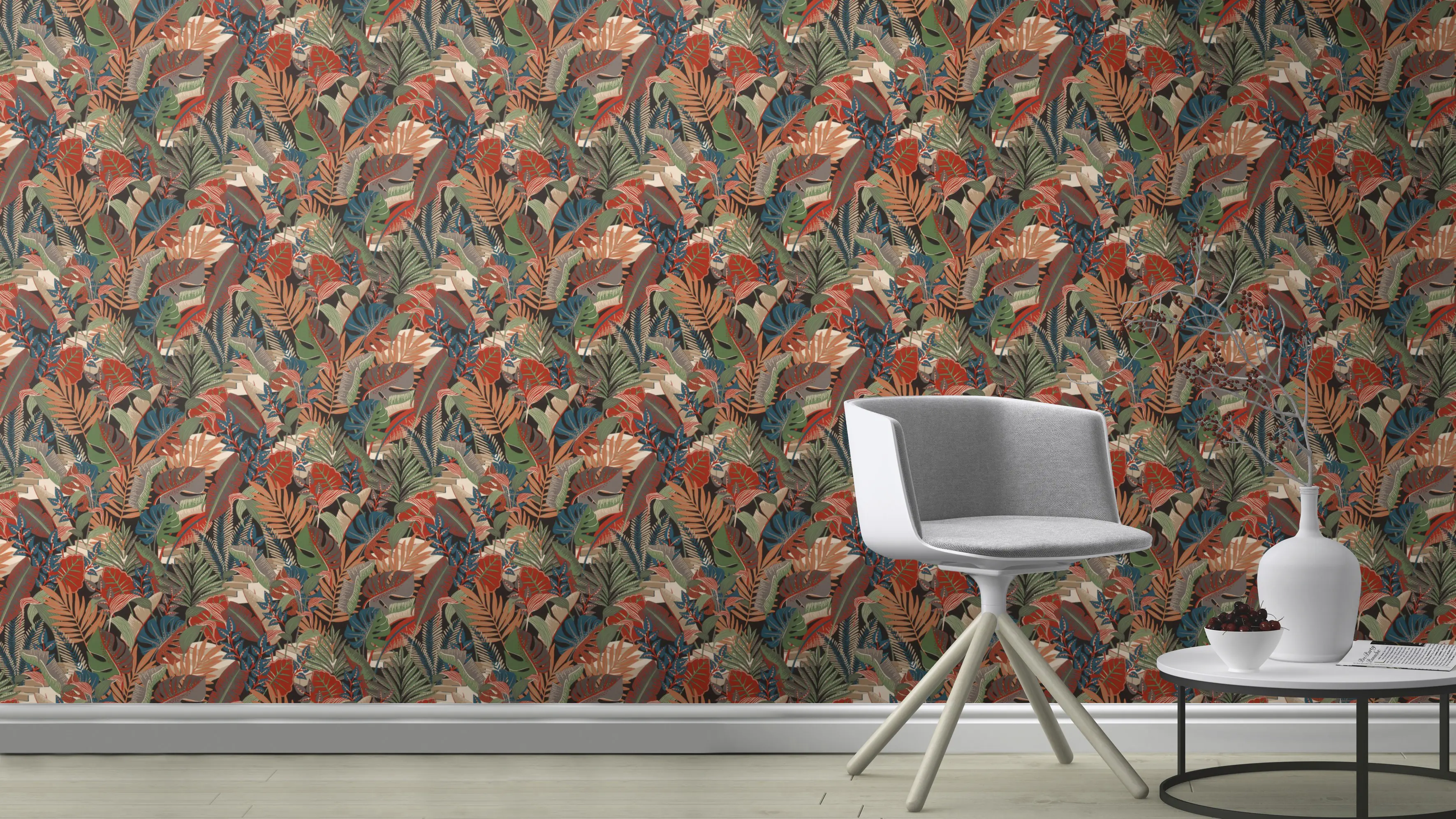 Rasch Vliestapete 687811 Topical house tropisch bunt, 10,05 x 0,53 m